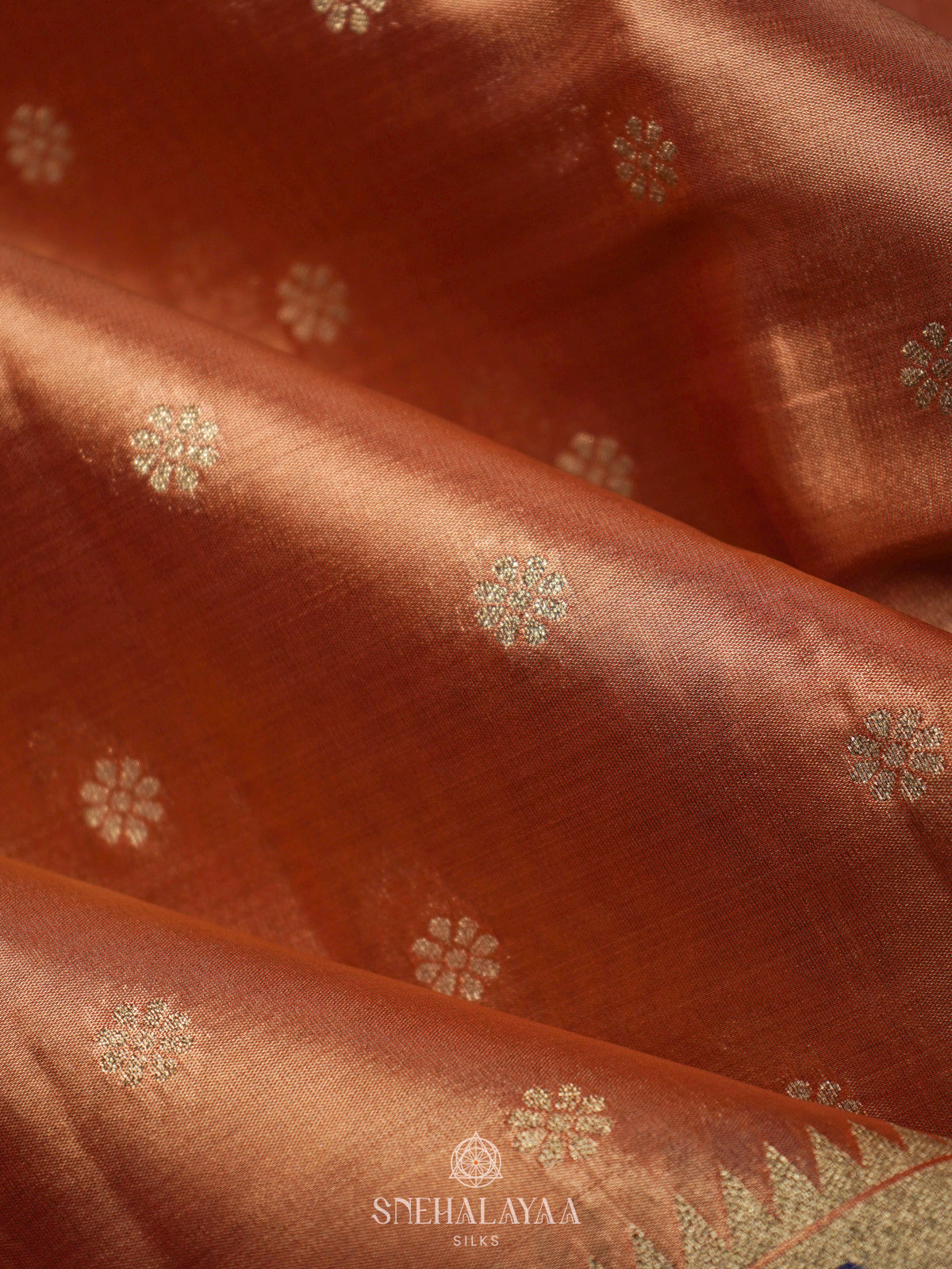 Peach Tissue Paithani Saree