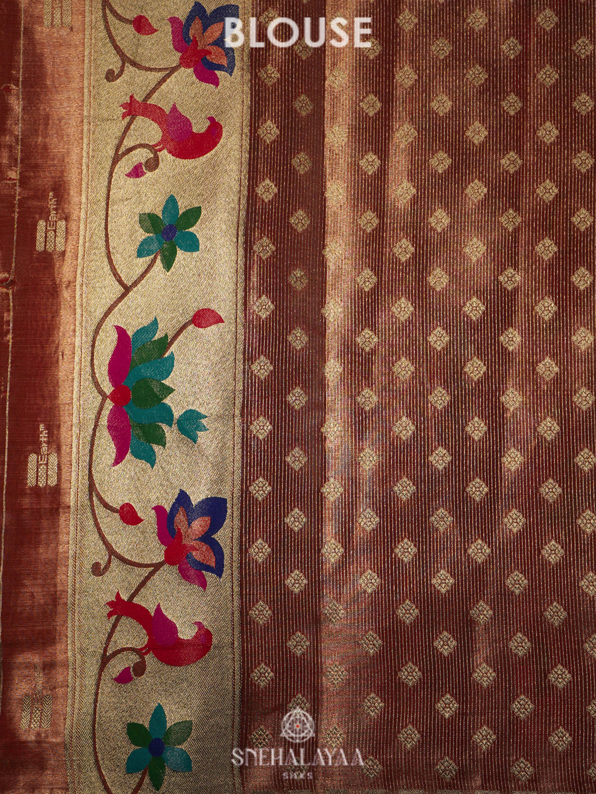 Peach Tissue Paithani Saree