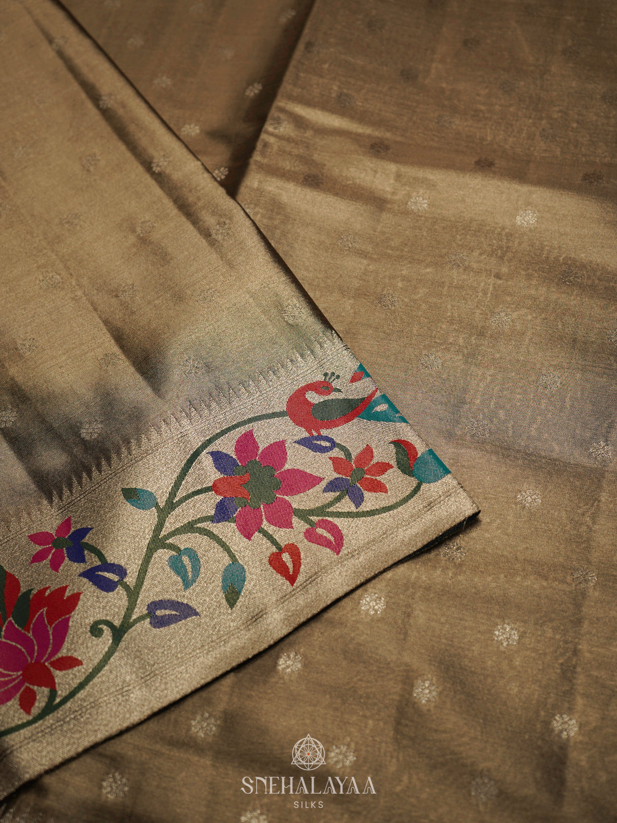 Pale Green Tissue Paithani Saree