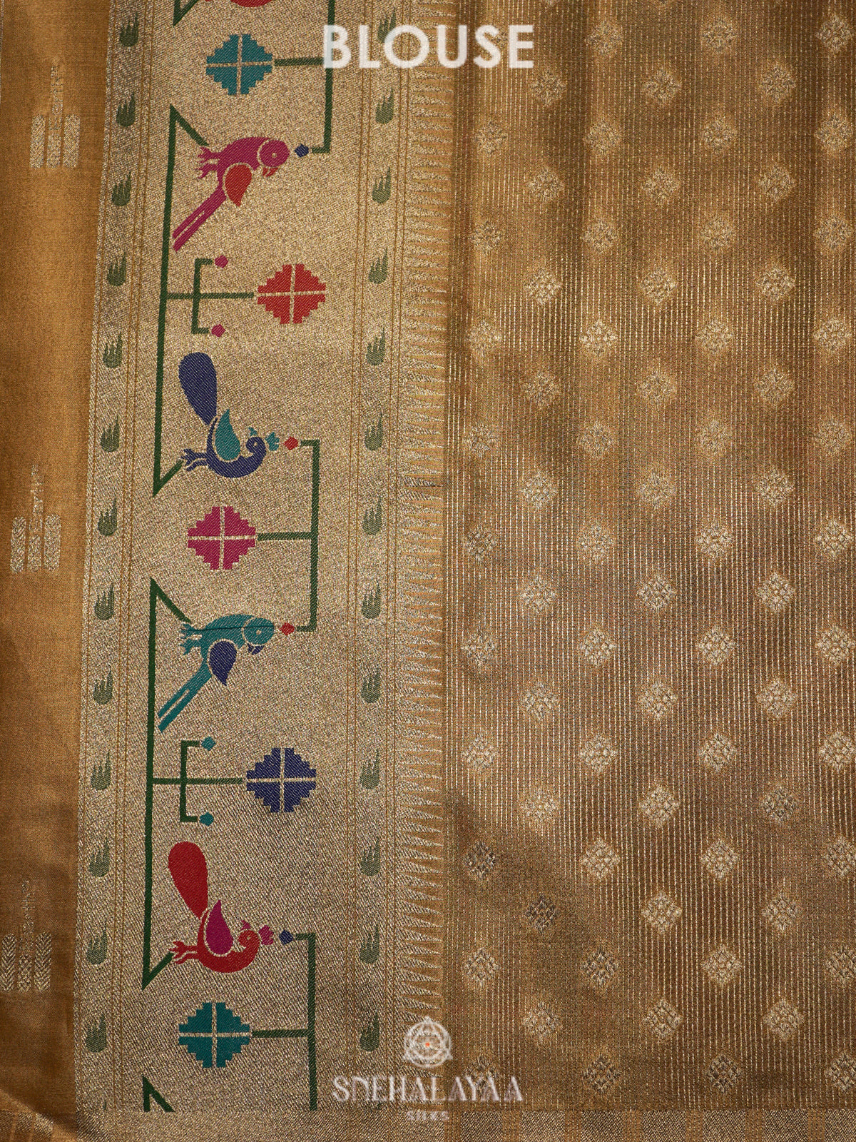 Golden Yellow Tissue Paithani Saree