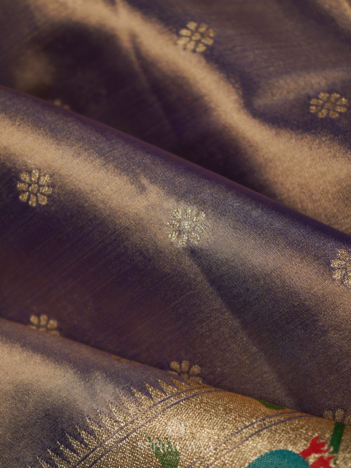 Lilac Tissue Paithani Saree