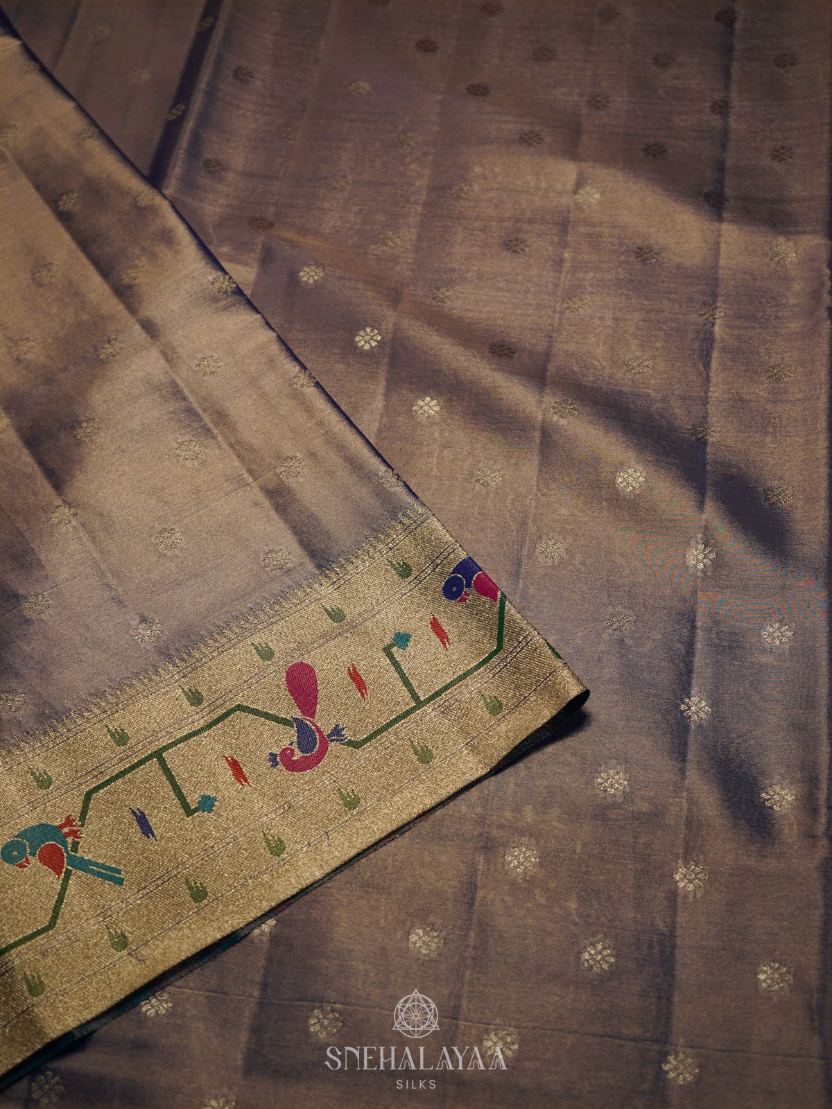 Lilac Tissue Paithani Saree