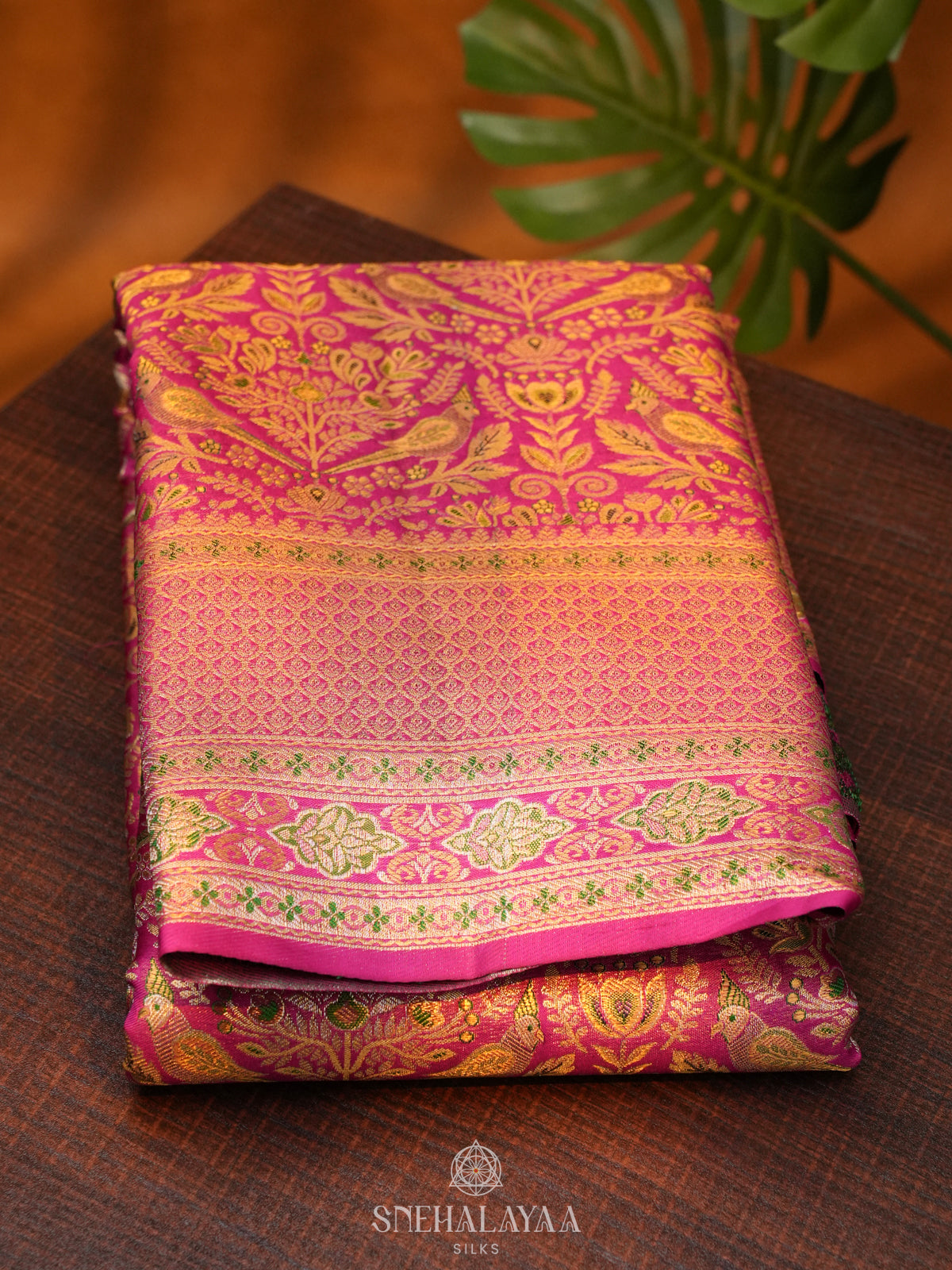 Pink Kanjivaram Silk Saree
