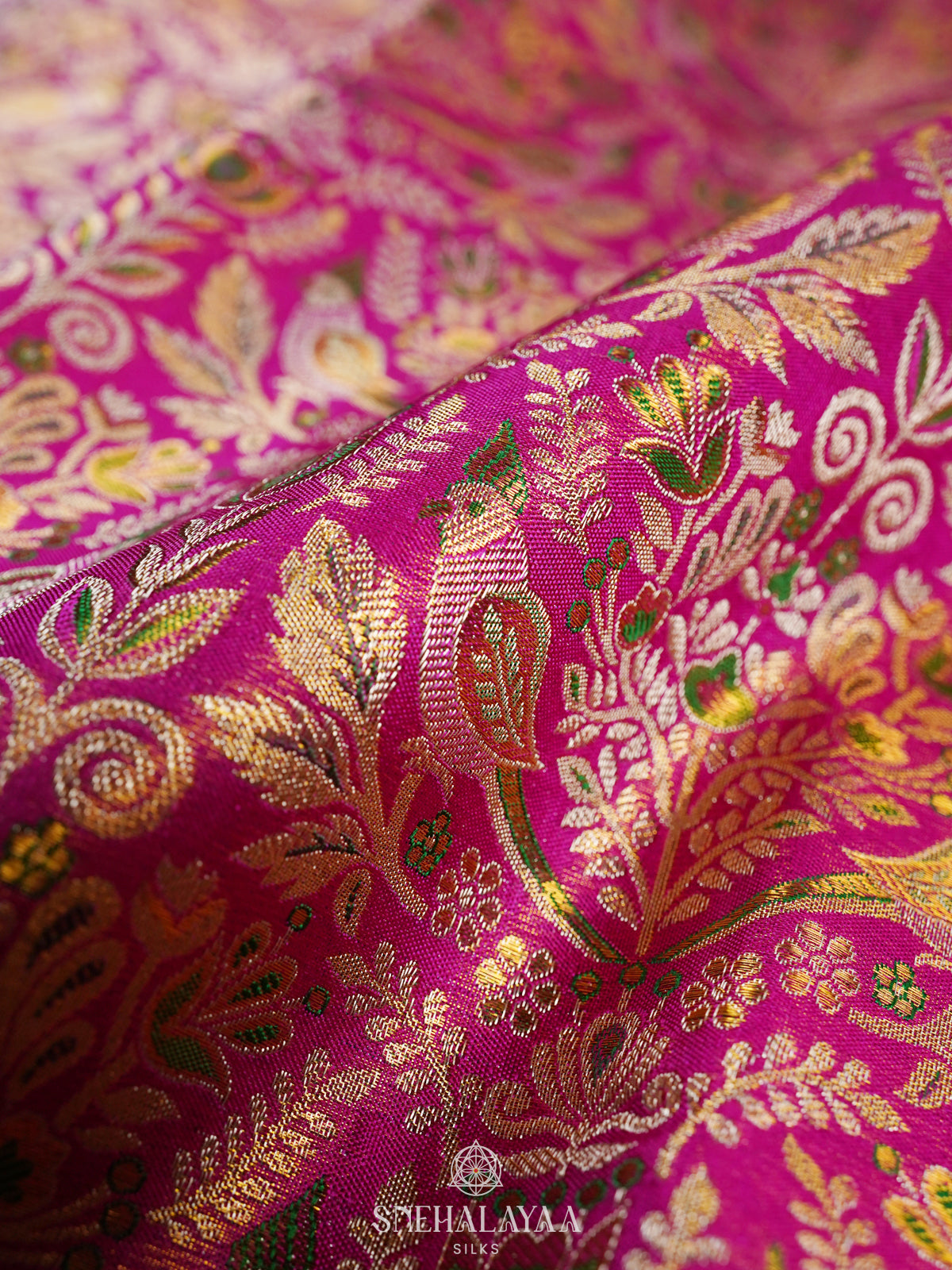 Pink Kanjivaram Silk Saree