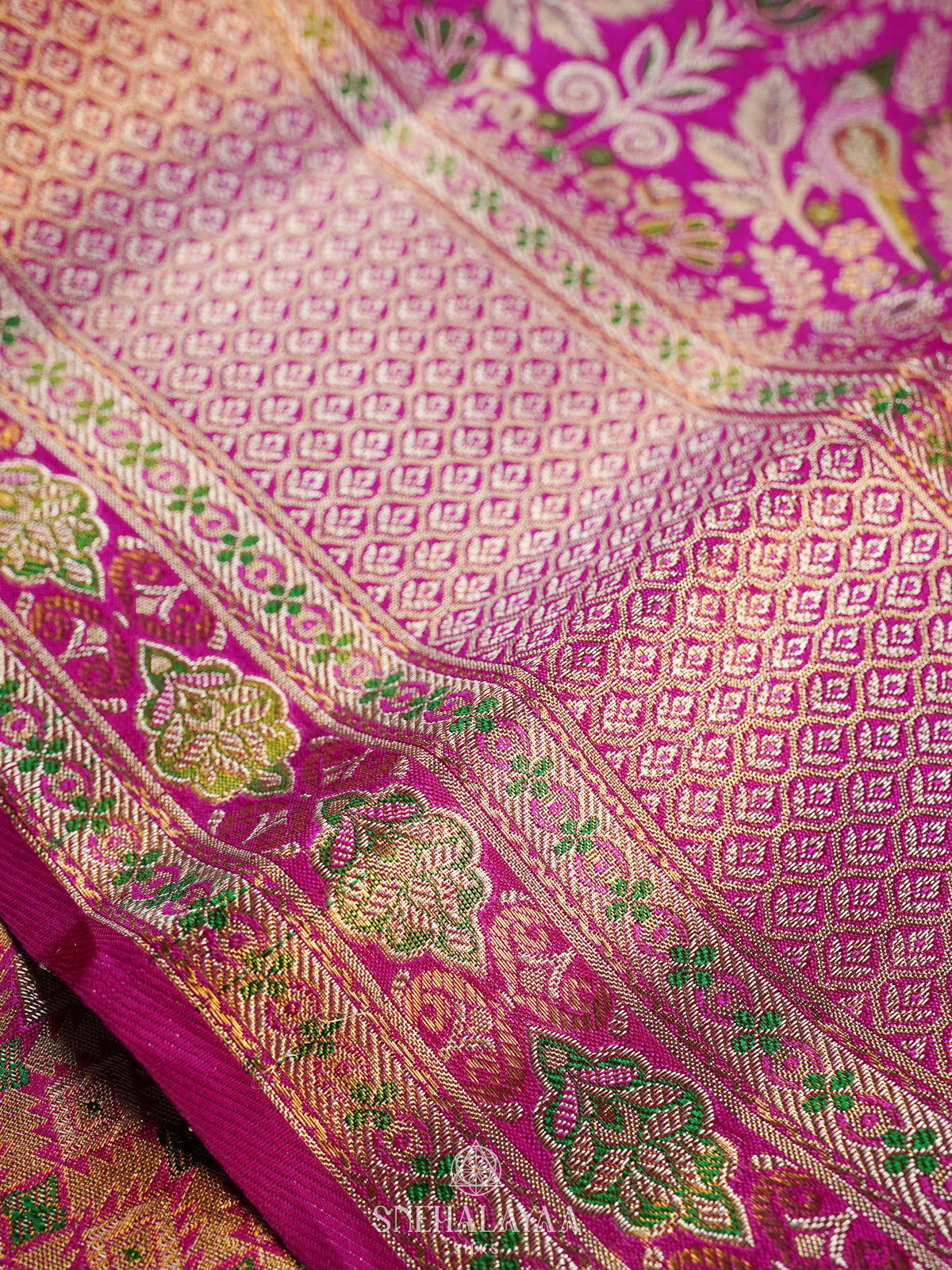 Pink Kanjivaram Silk Saree