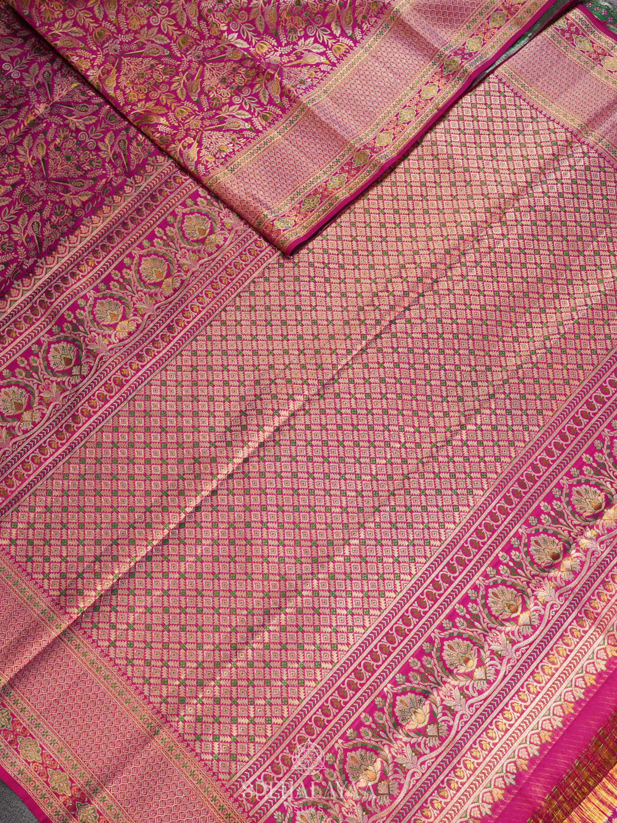 Pink Kanjivaram Silk Saree