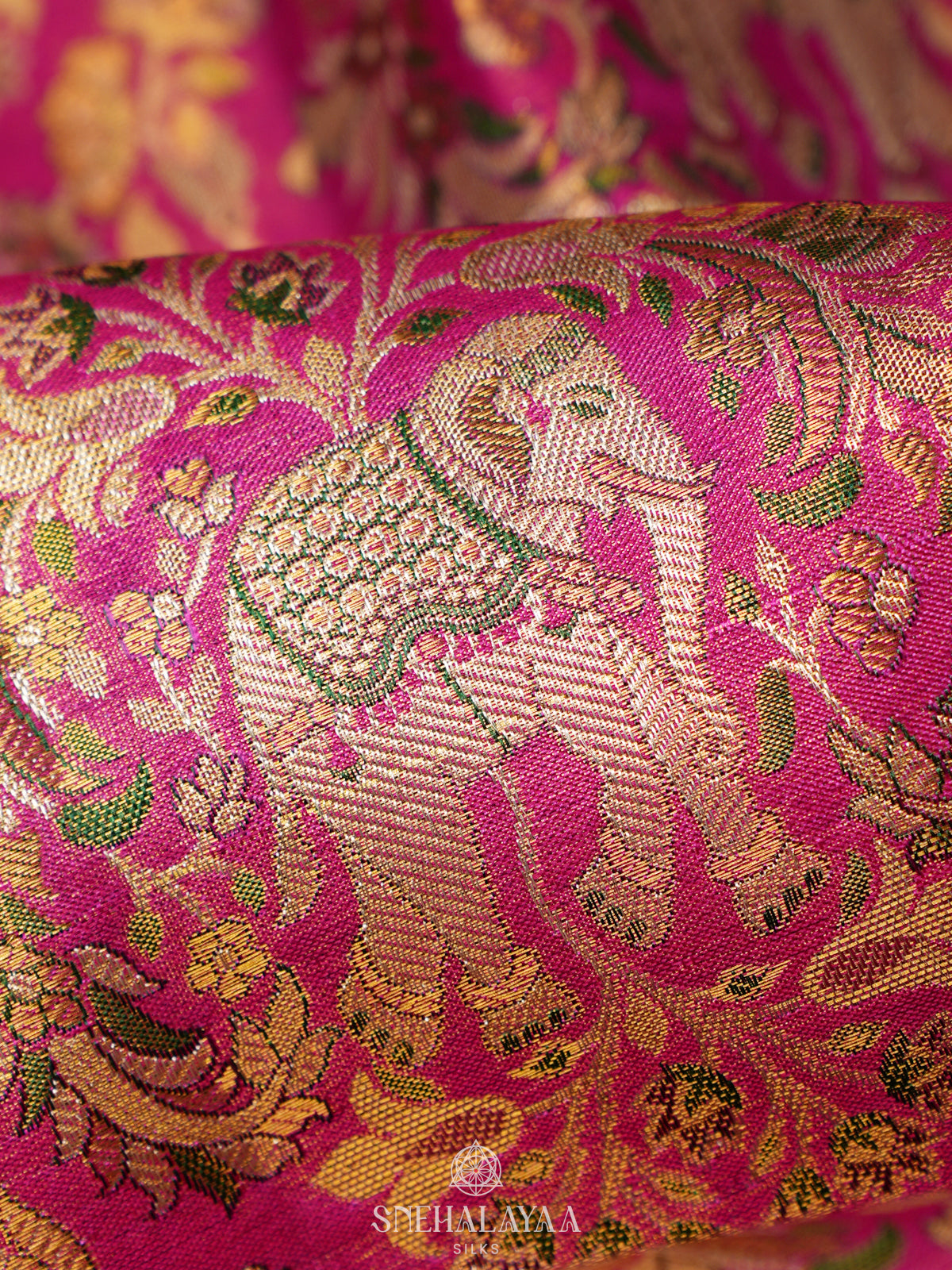 Pink Kanjivaram Silk Saree