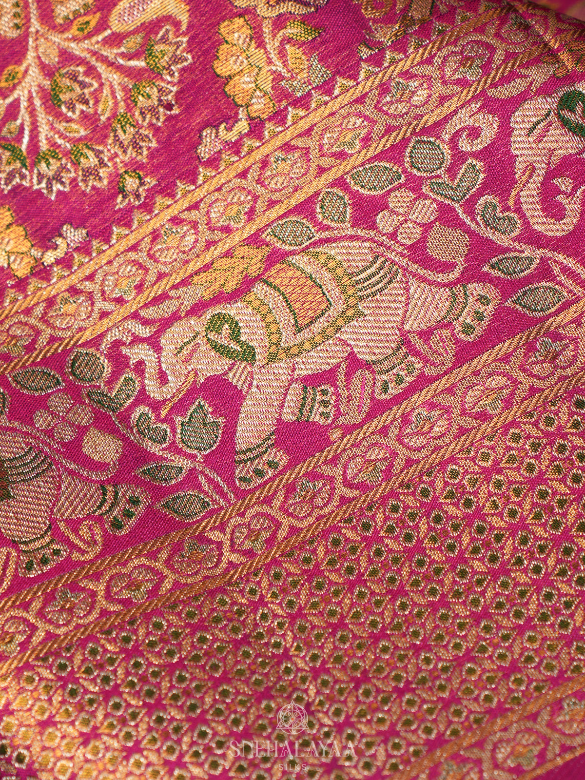 Pink Kanjivaram Silk Saree