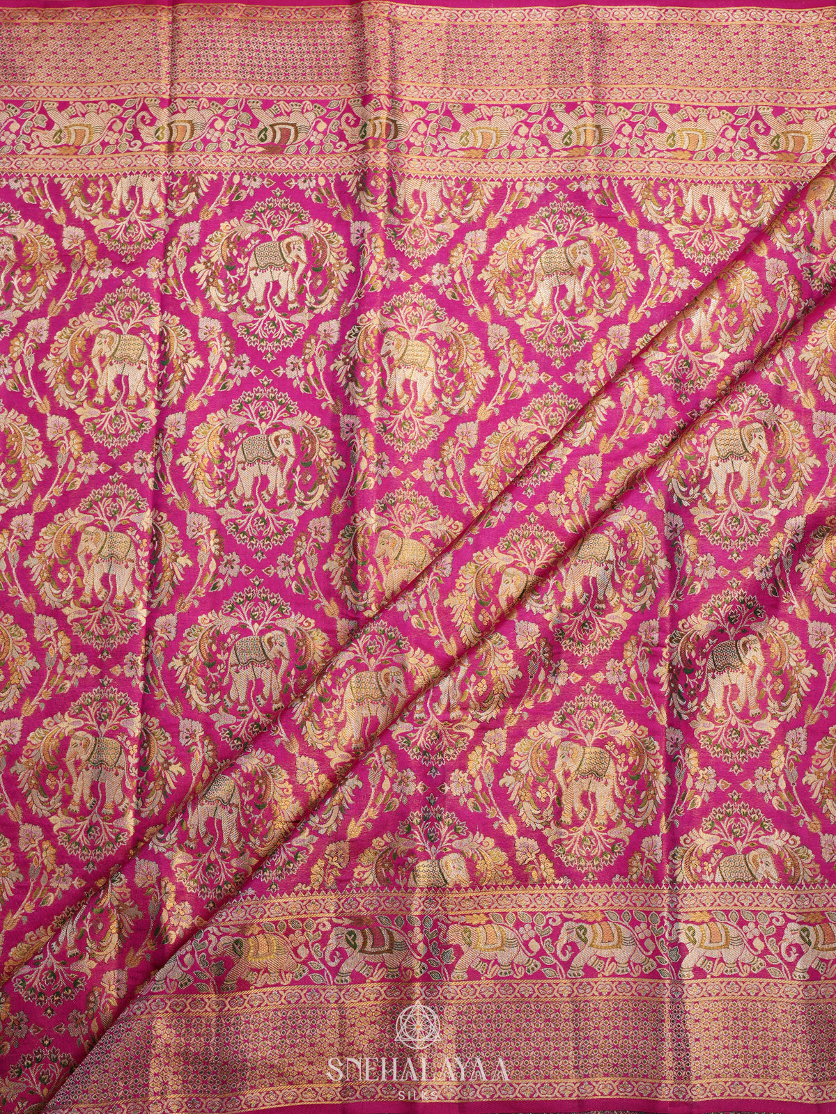 Pink Kanjivaram Silk Saree
