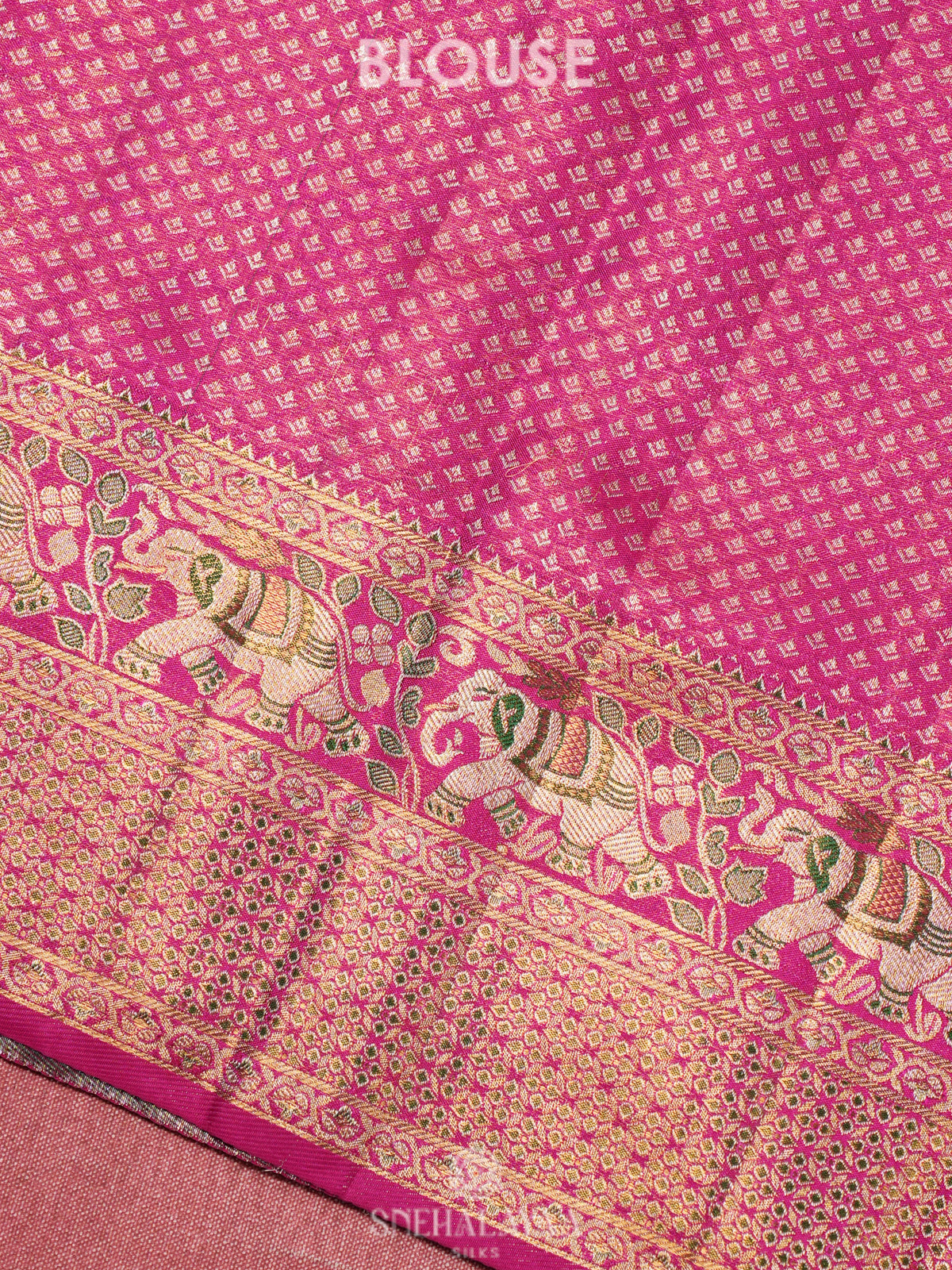 Pink Kanjivaram Silk Saree