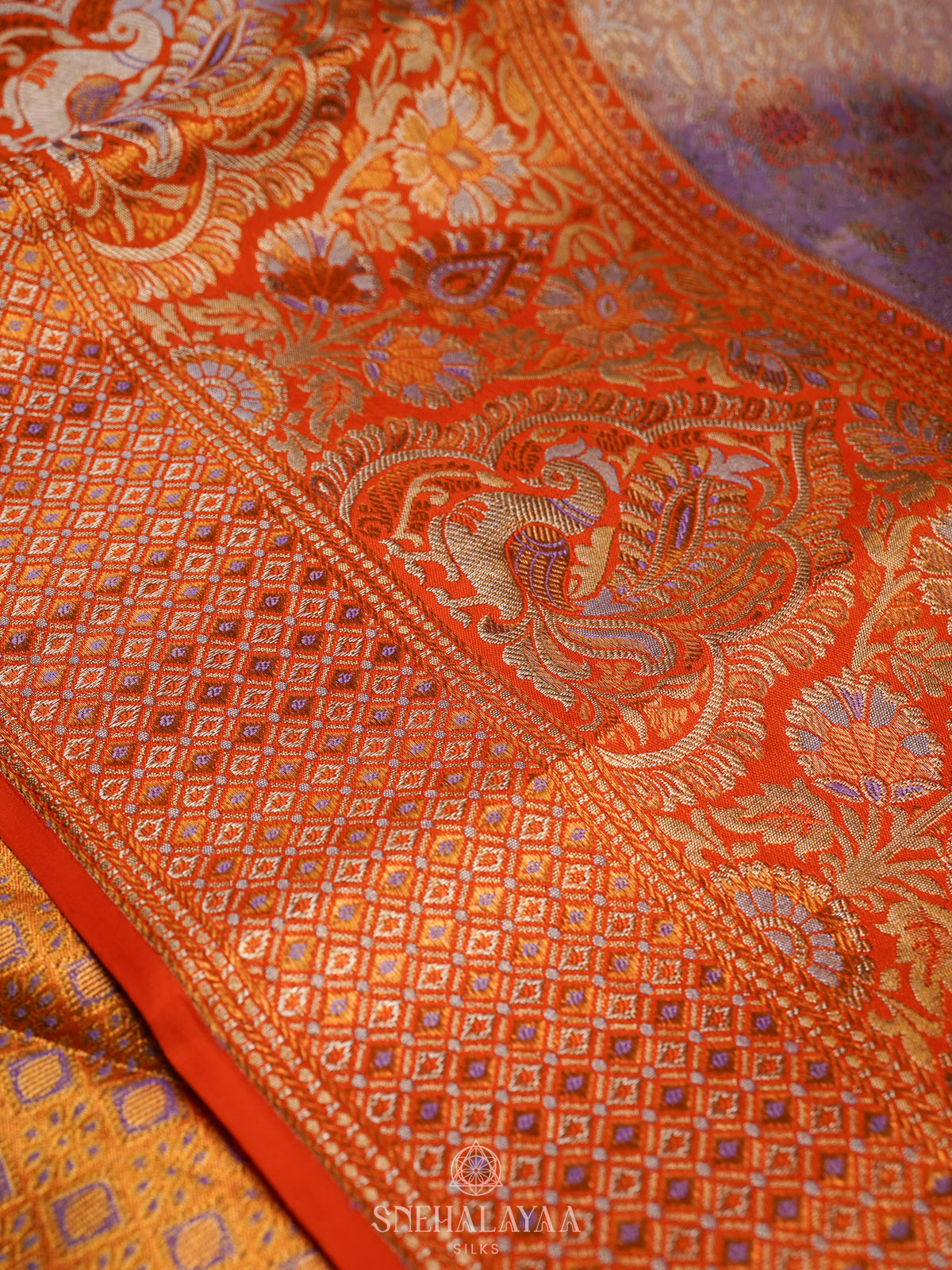 Lilac Kanjivaram Silk Saree