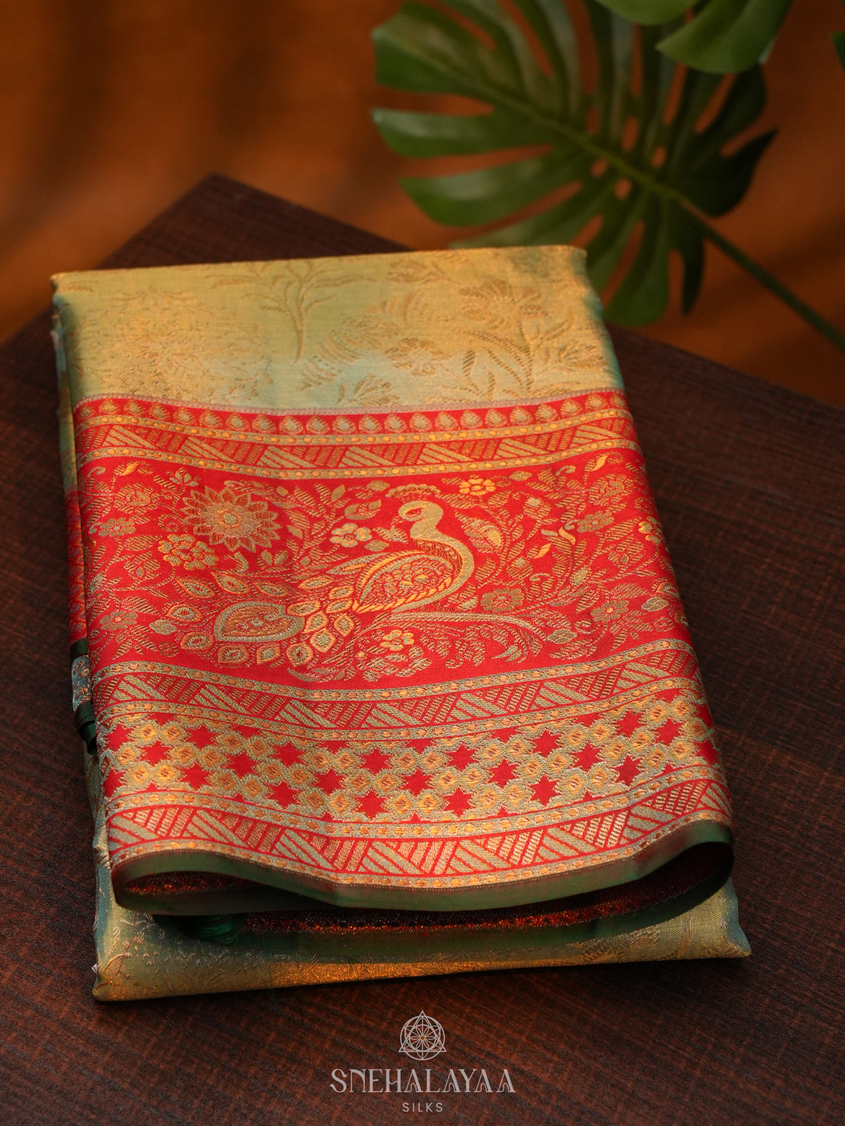 Pale Green Kanjivaram Silk Saree