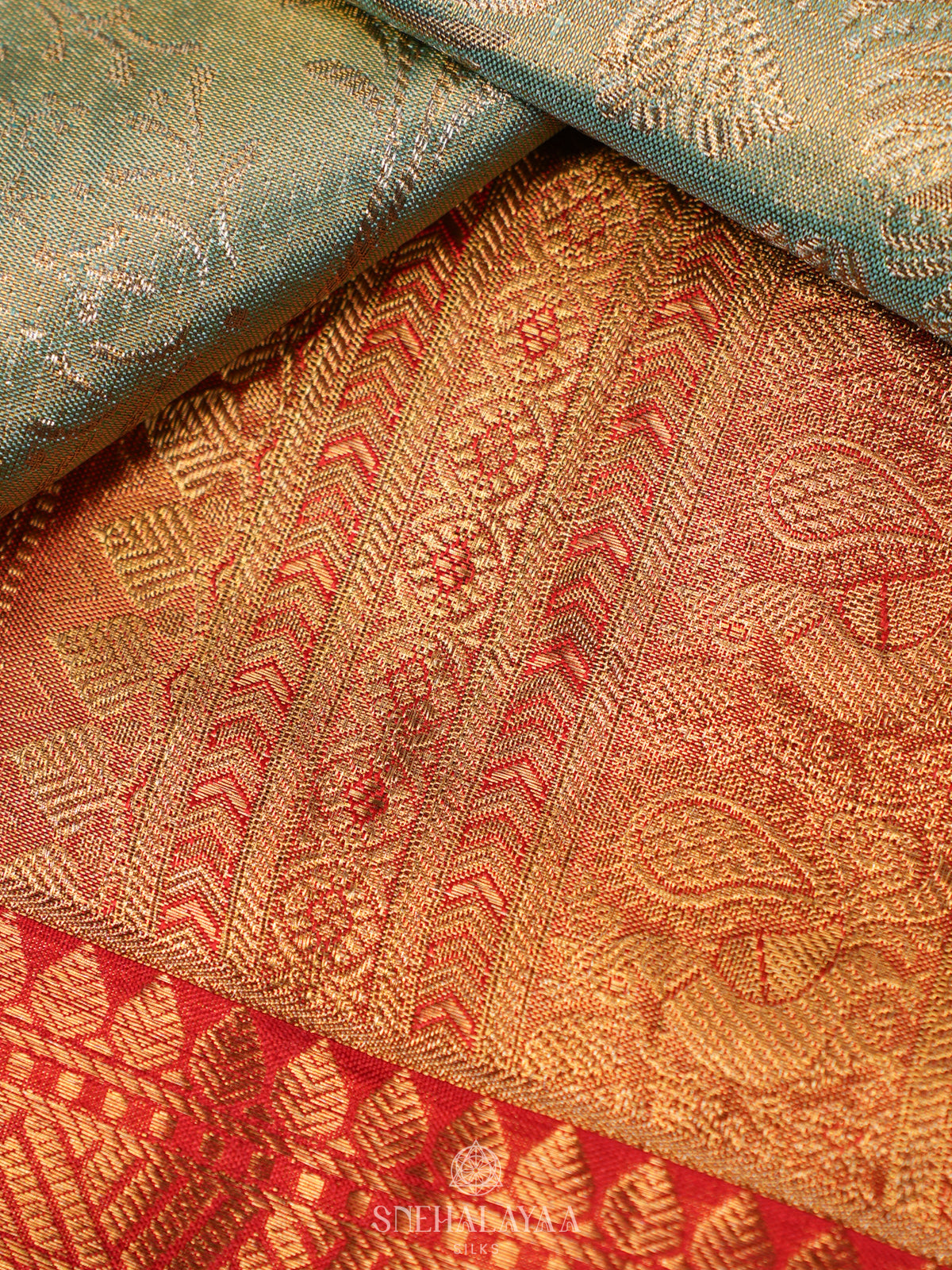 Pale Green Kanjivaram Silk Saree