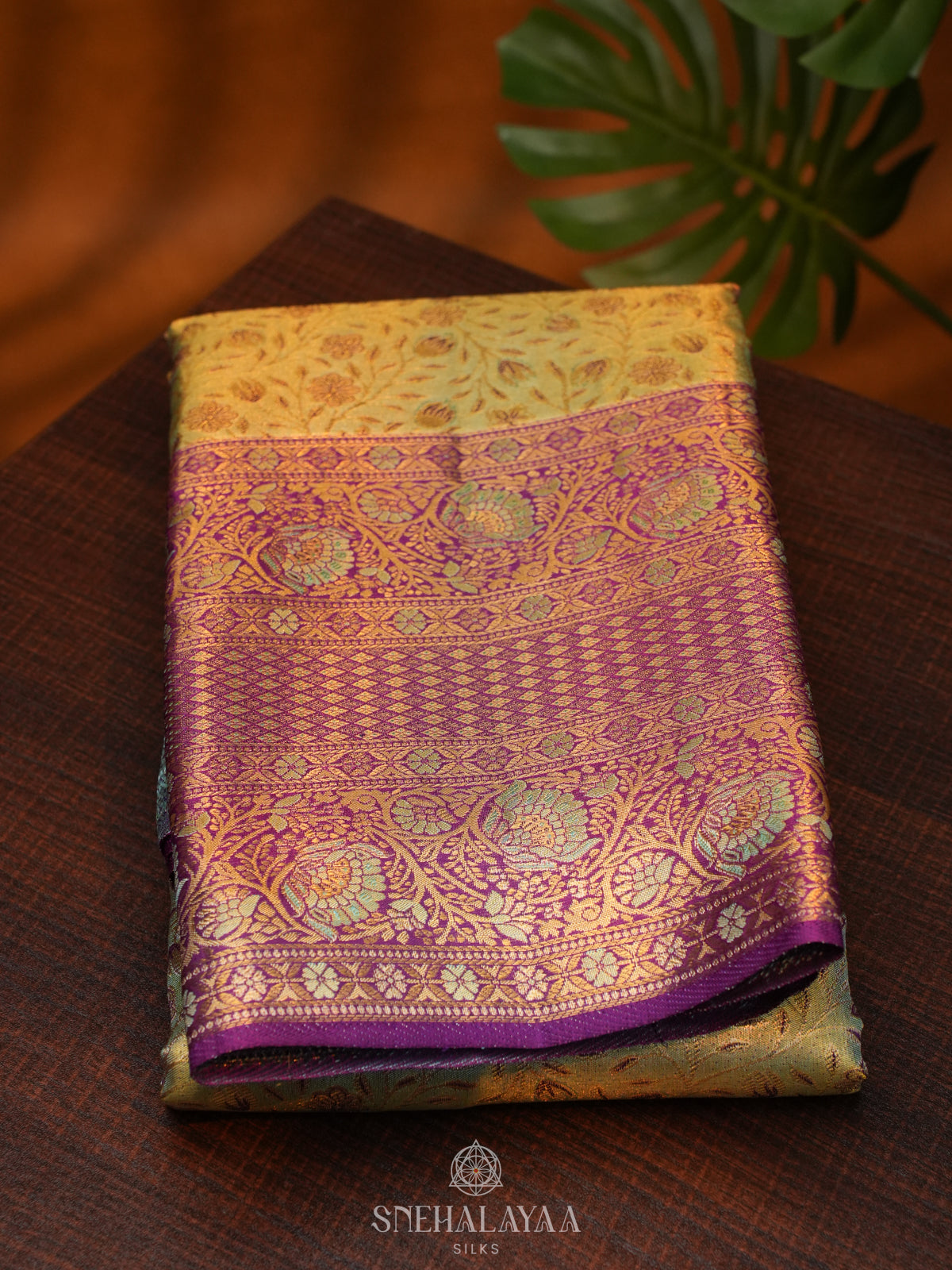 Pale Green Kanjivaram Silk Saree