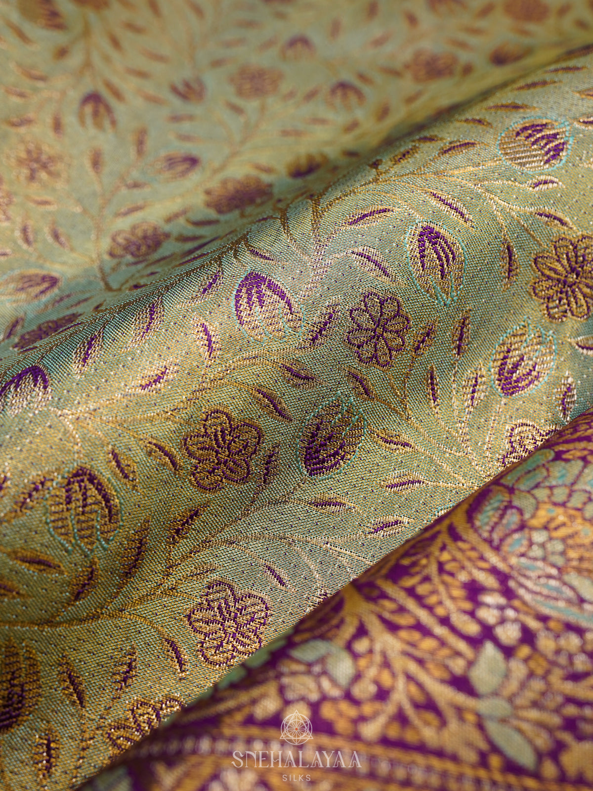 Pale Green Kanjivaram Silk Saree
