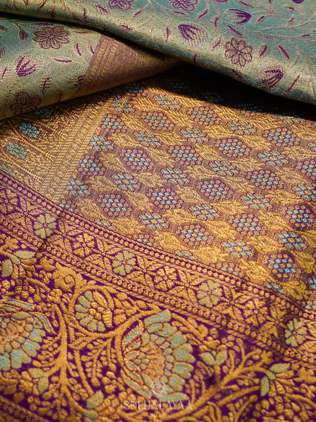 Pale Green Kanjivaram Silk Saree