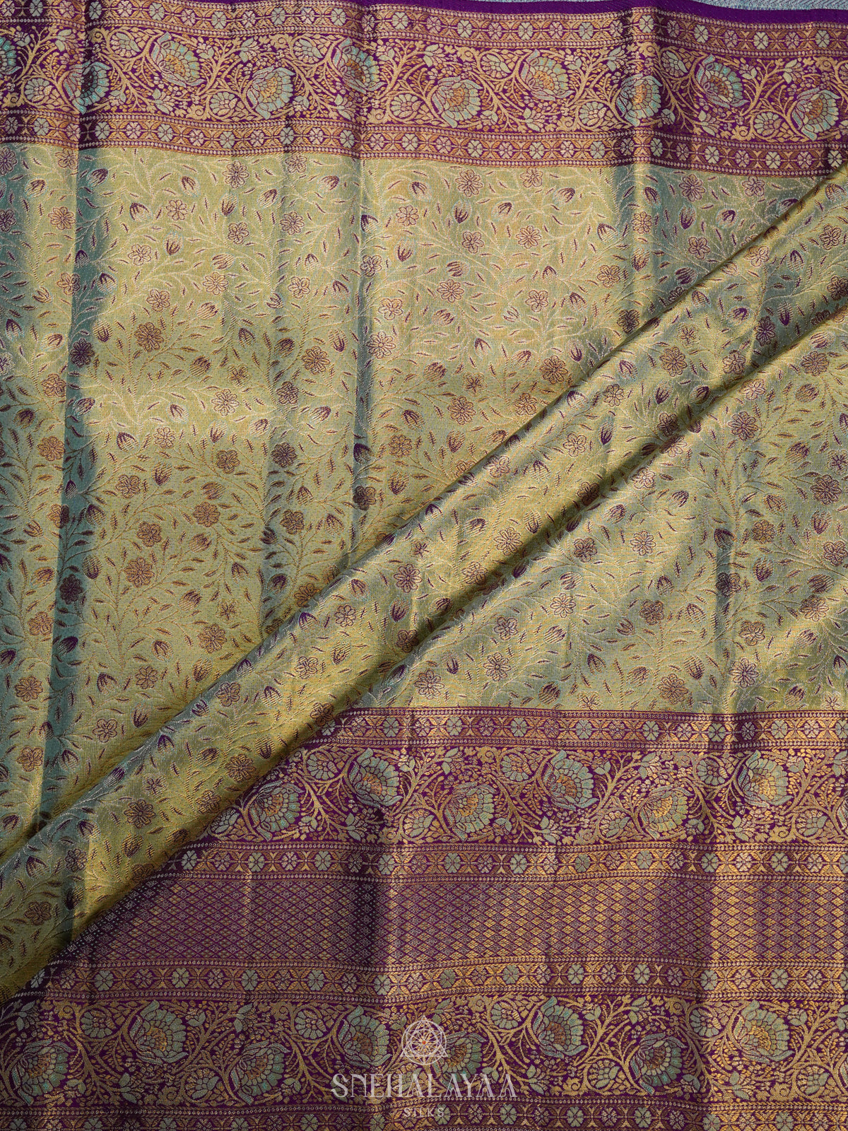 Pale Green Kanjivaram Silk Saree
