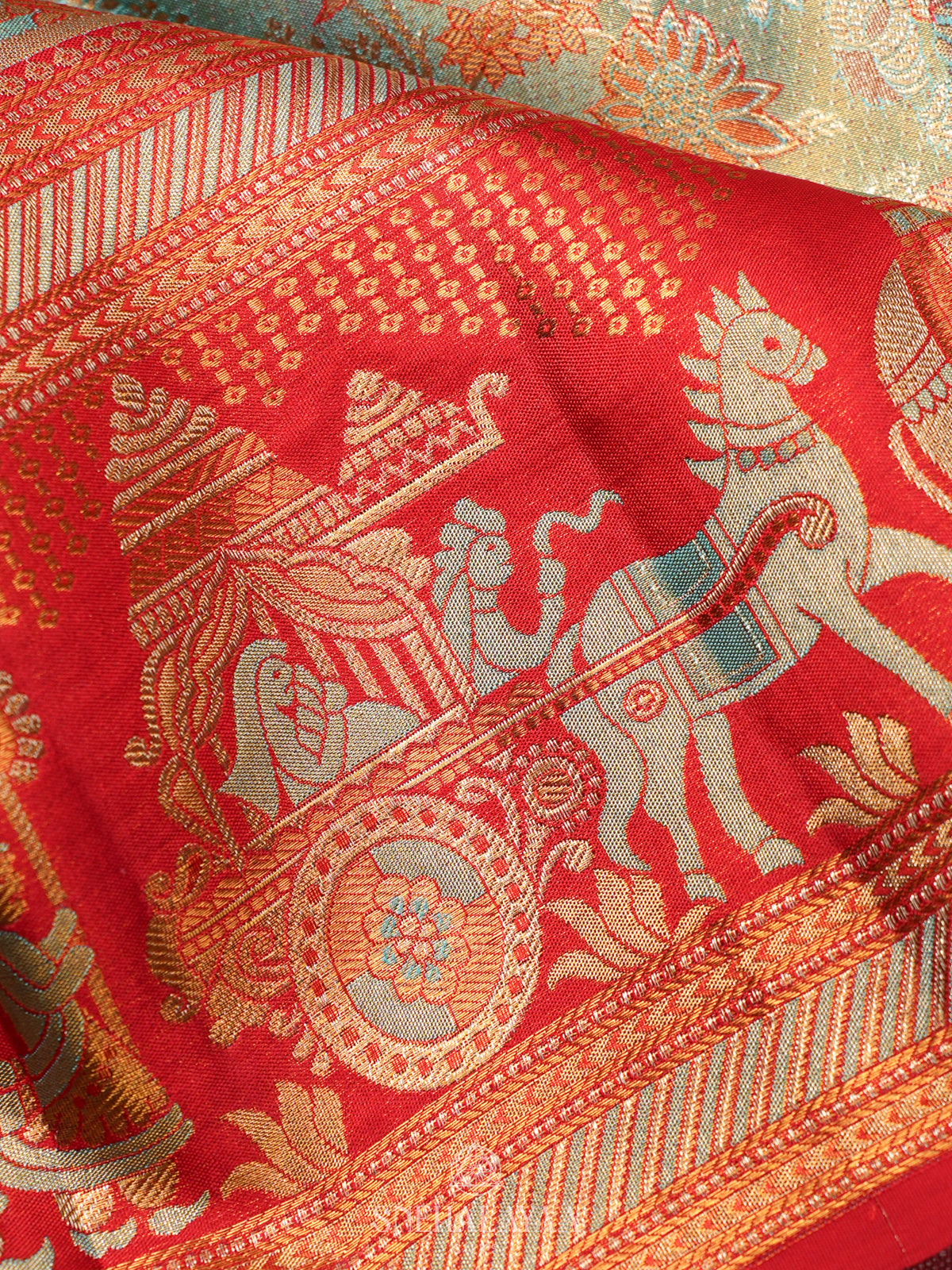 Pale Green Kanjivaram Silk Saree