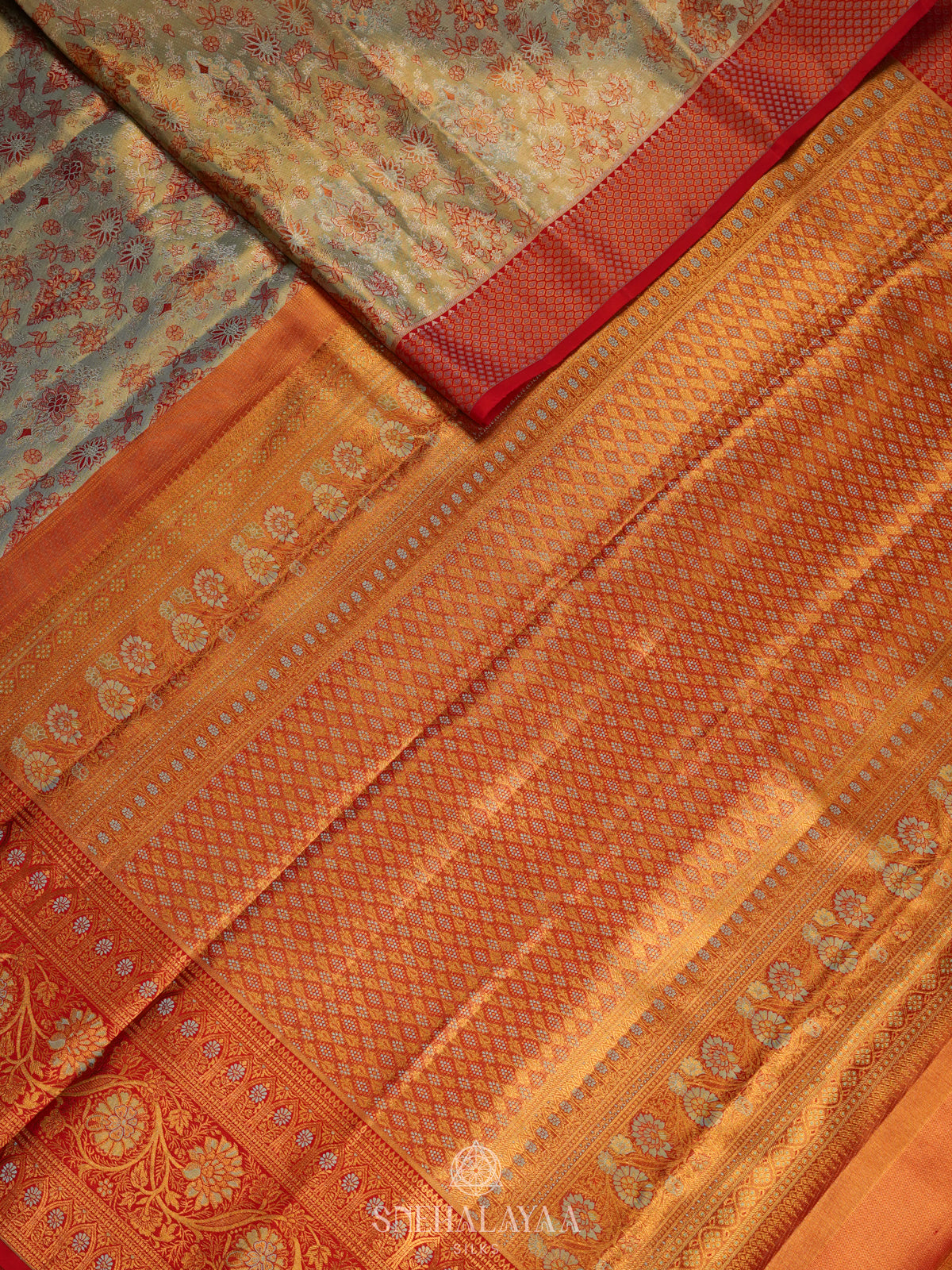 Pale Green Kanjivaram Silk Saree