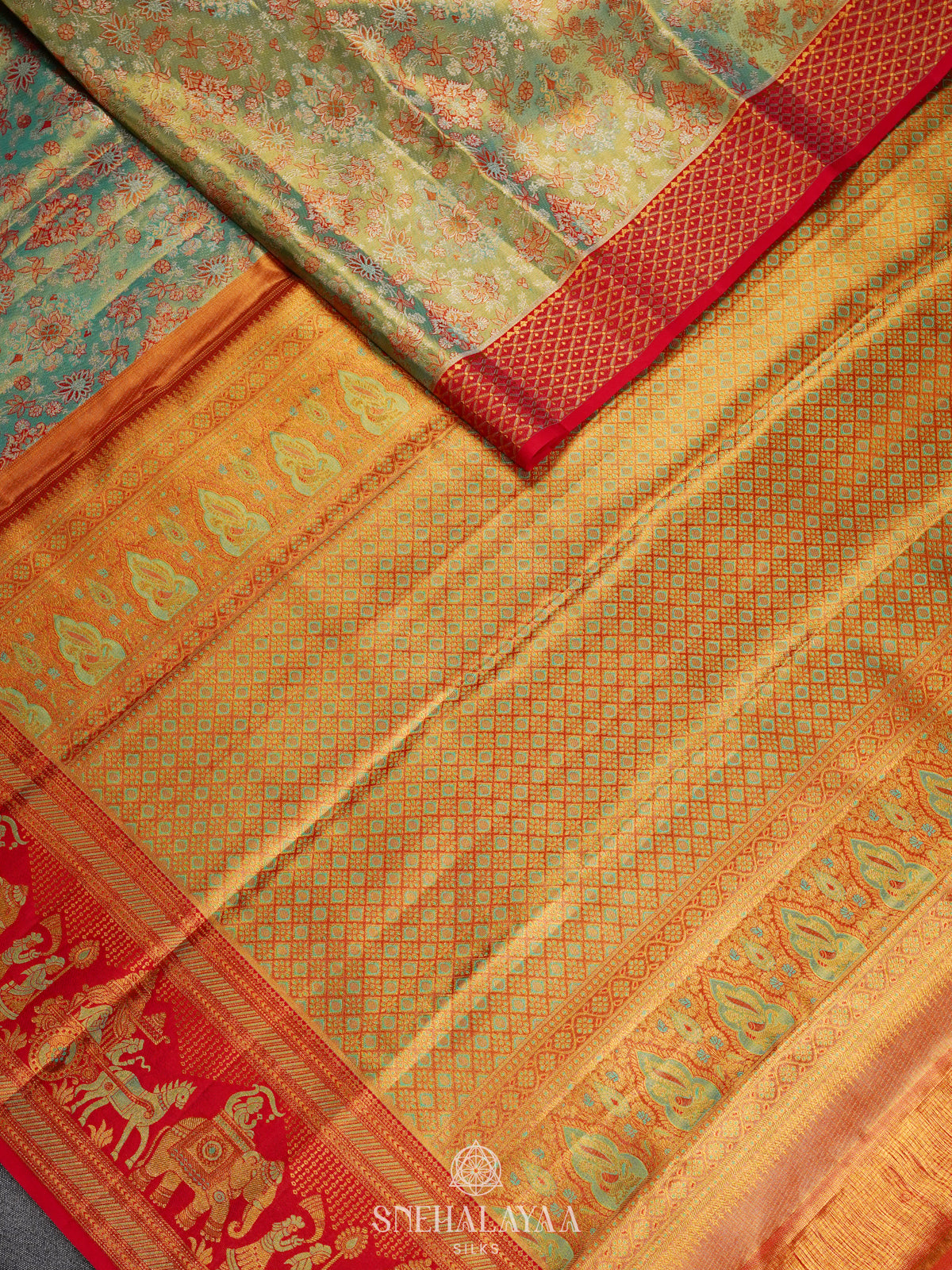 Green Kanjivaram Silk Saree