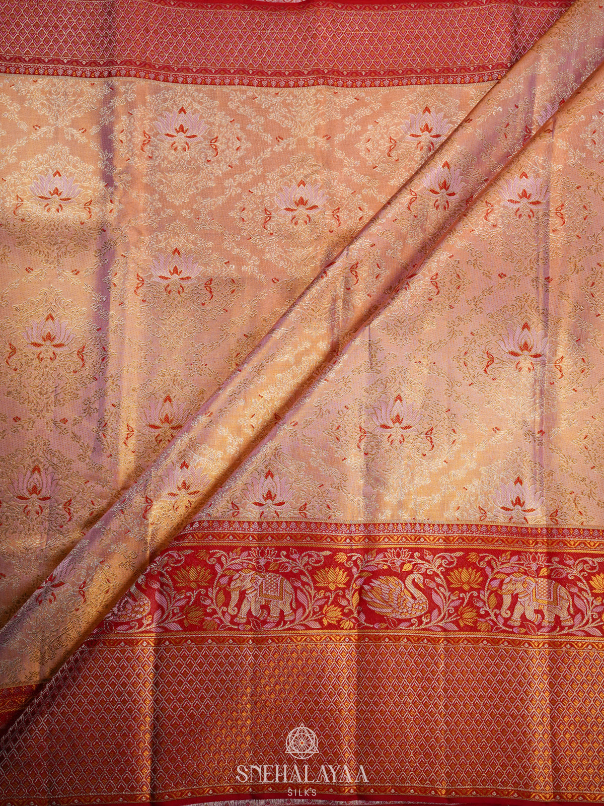 Rose Pink Kanjivaram Silk Saree