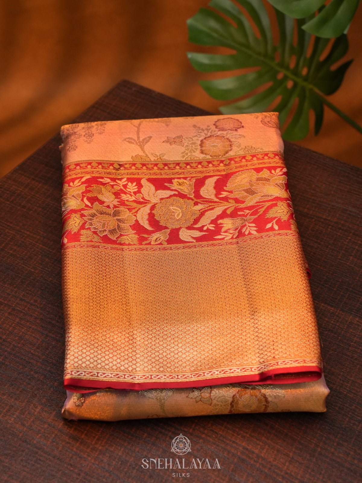 Rose Pink Kanjivaram Silk Saree