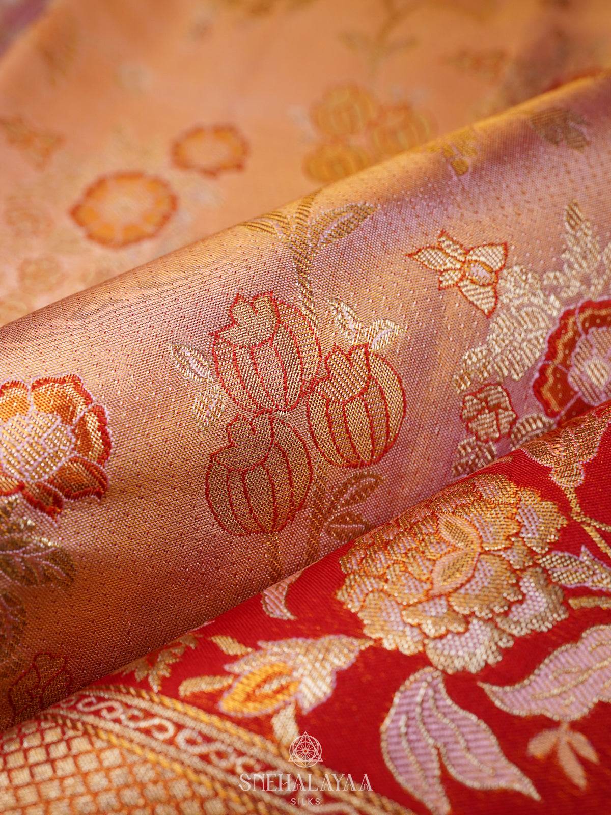 Rose Pink Kanjivaram Silk Saree