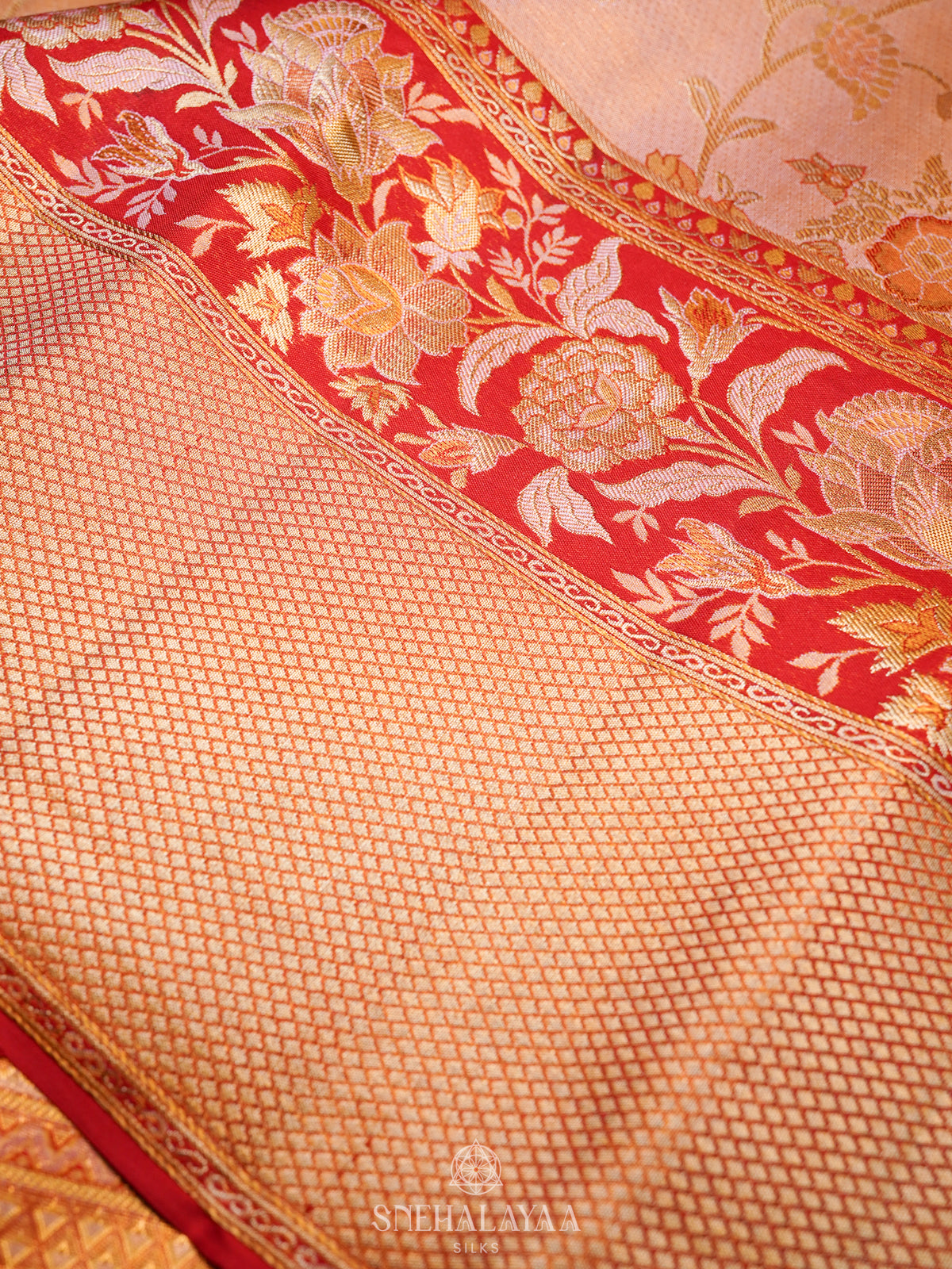 Rose Pink Kanjivaram Silk Saree