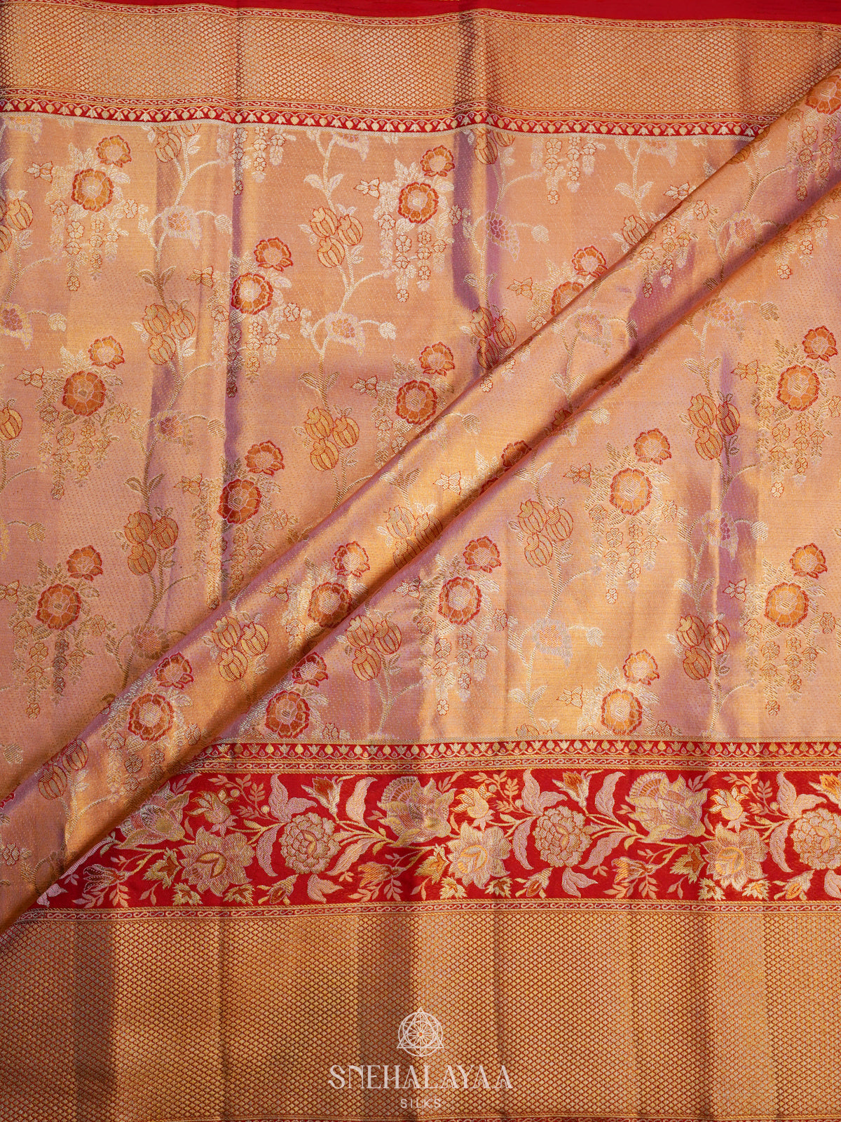 Rose Pink Kanjivaram Silk Saree