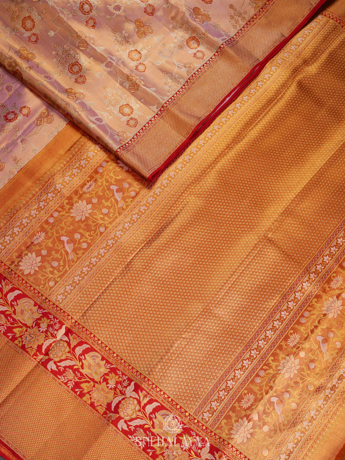 Rose Pink Kanjivaram Silk Saree