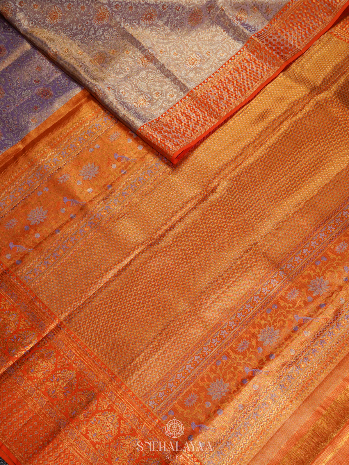 Rose Pink Kanjivaram Silk Saree