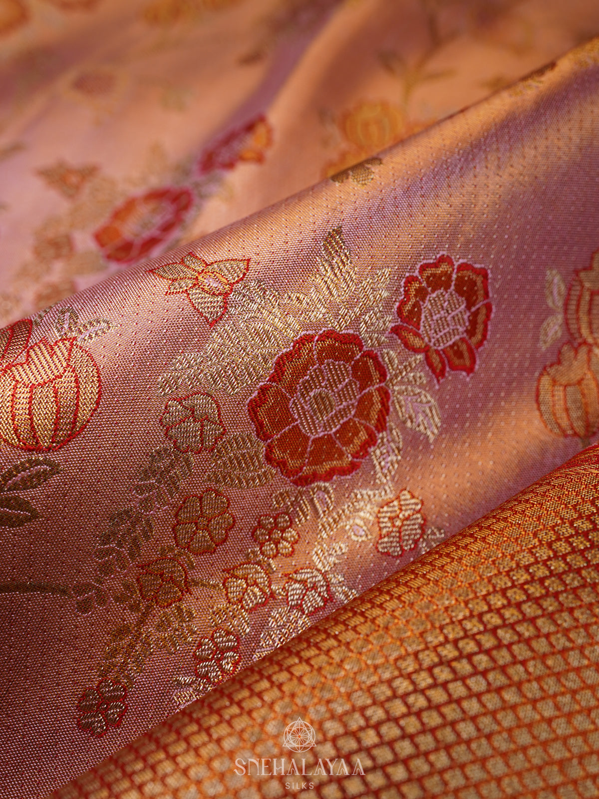 Pink Kanjivaram Silk Saree