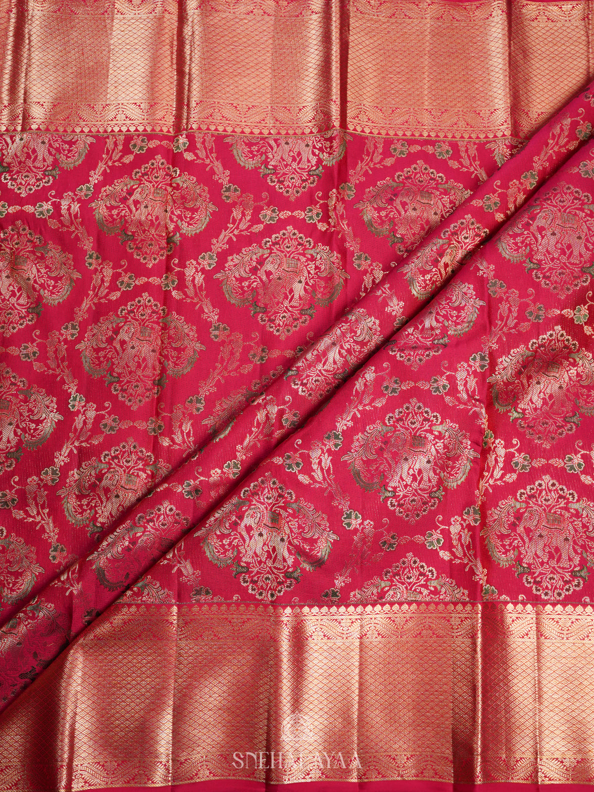 Pink Kanjivaram Silk Saree