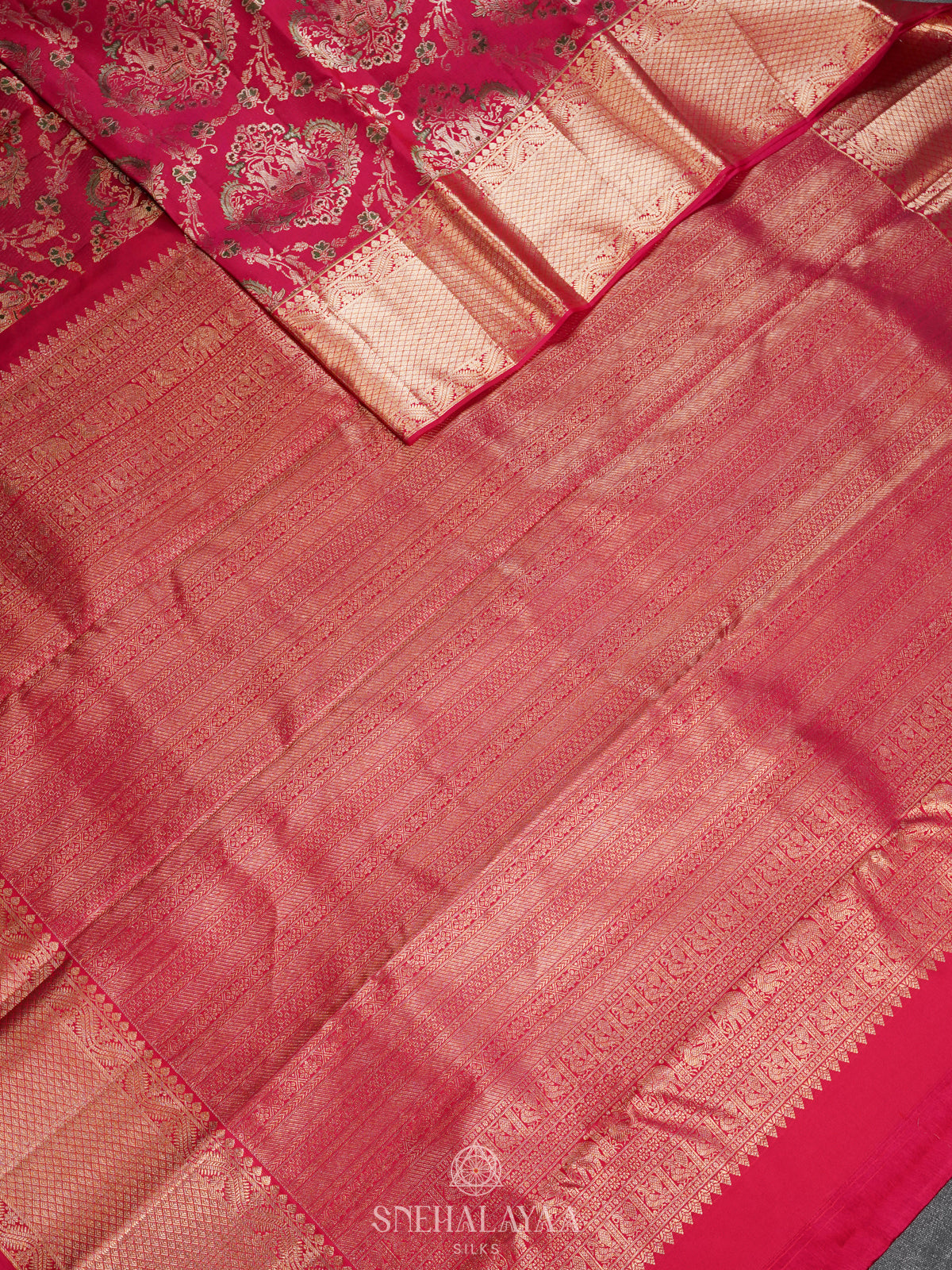 Pink Kanjivaram Silk Saree