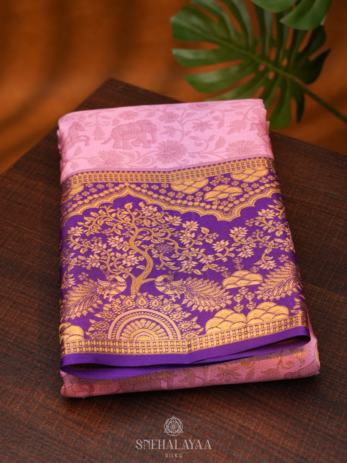 Pink Kanjivaram Silk Saree