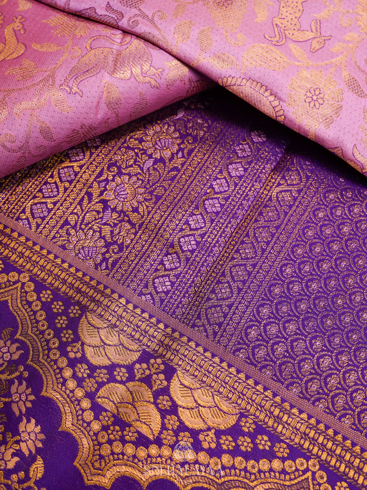 Pink Kanjivaram Silk Saree