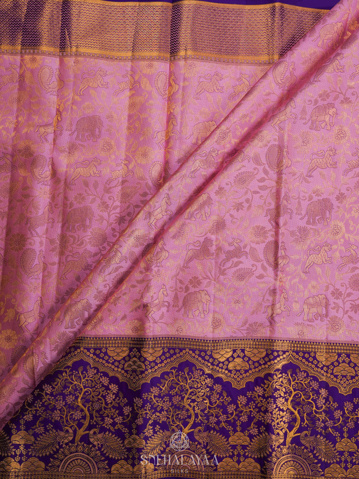 Pink Kanjivaram Silk Saree
