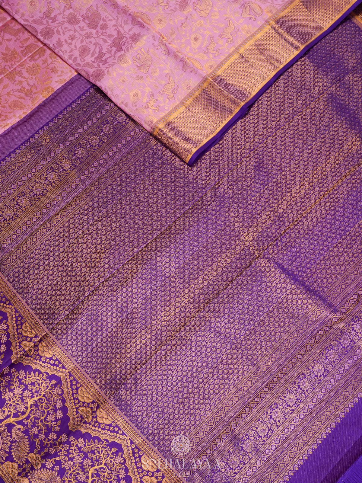 Pink Kanjivaram Silk Saree
