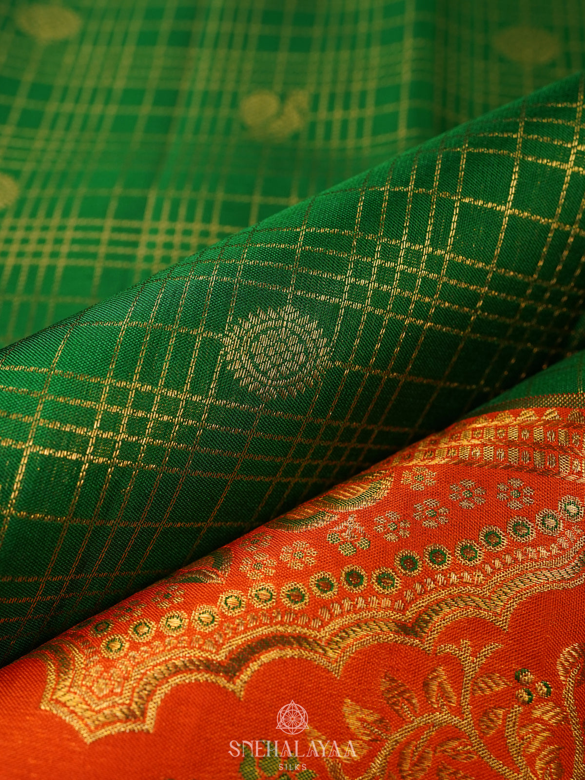 Emerald Green Kanjivaram Silk Saree