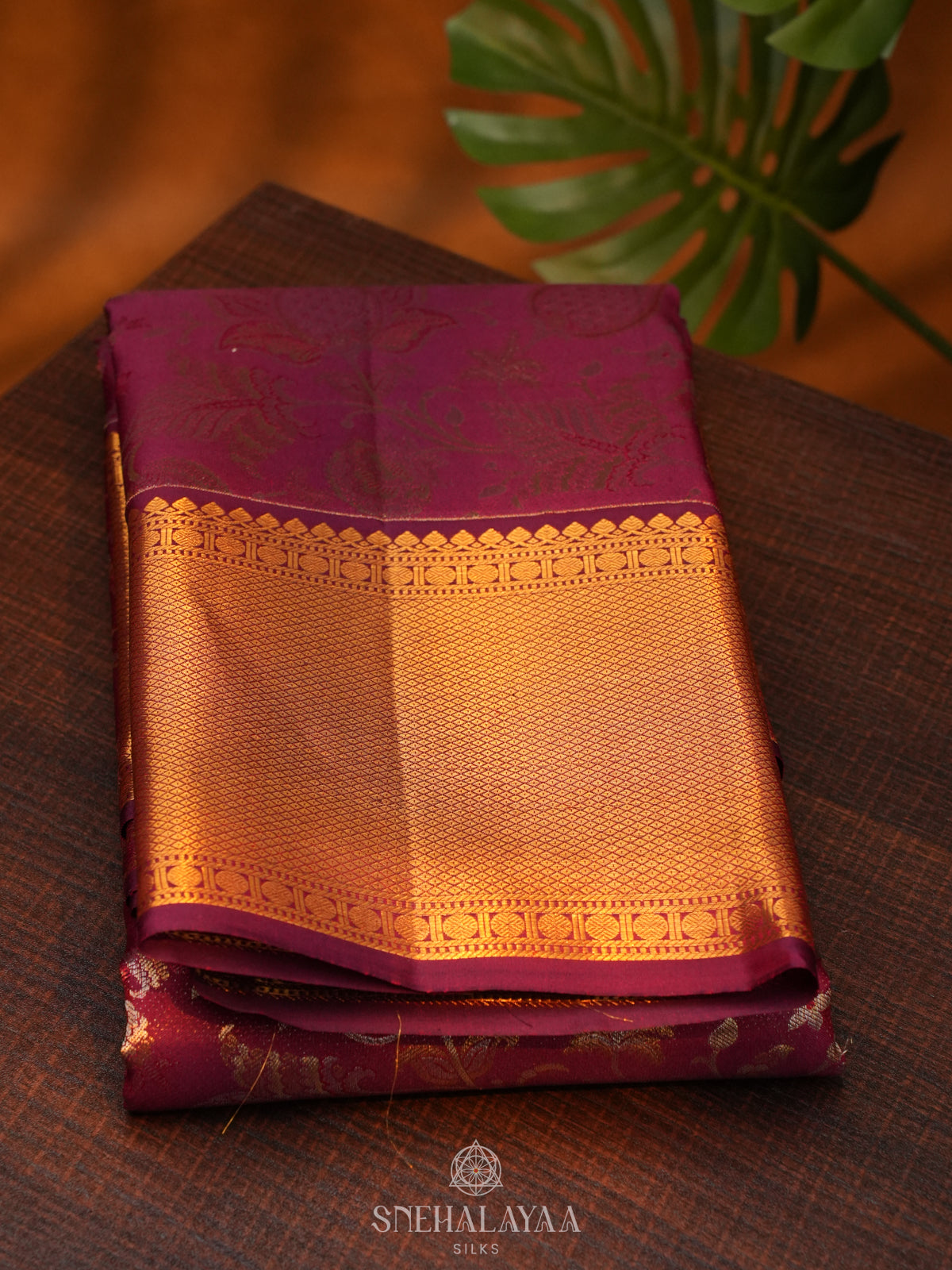 Maroon Kanjivaram Silk Saree