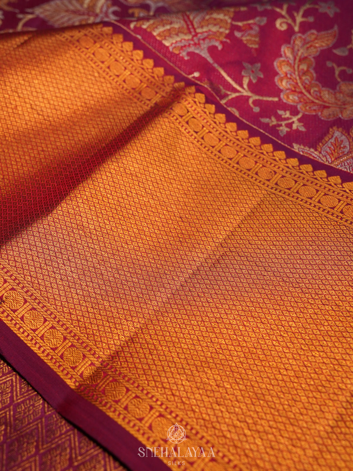 Maroon Kanjivaram Silk Saree