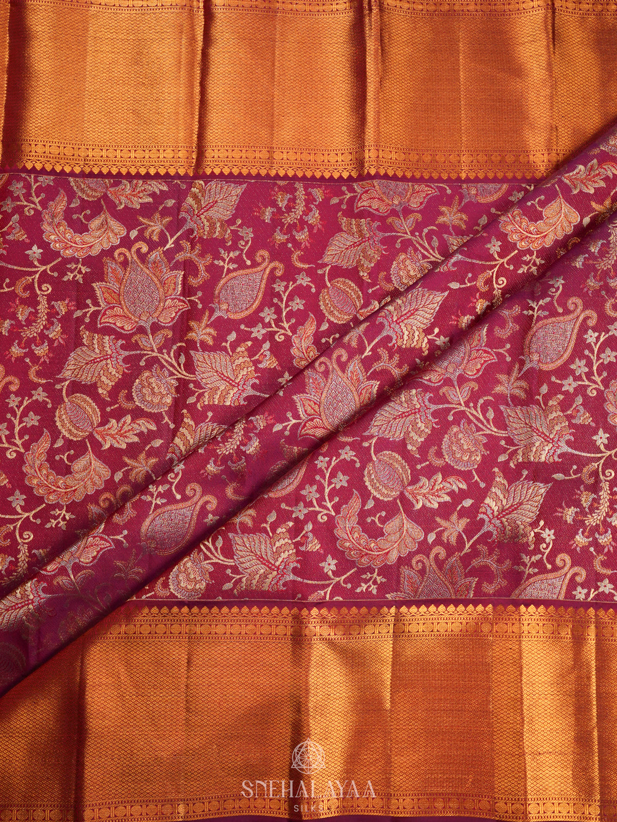 Maroon Kanjivaram Silk Saree