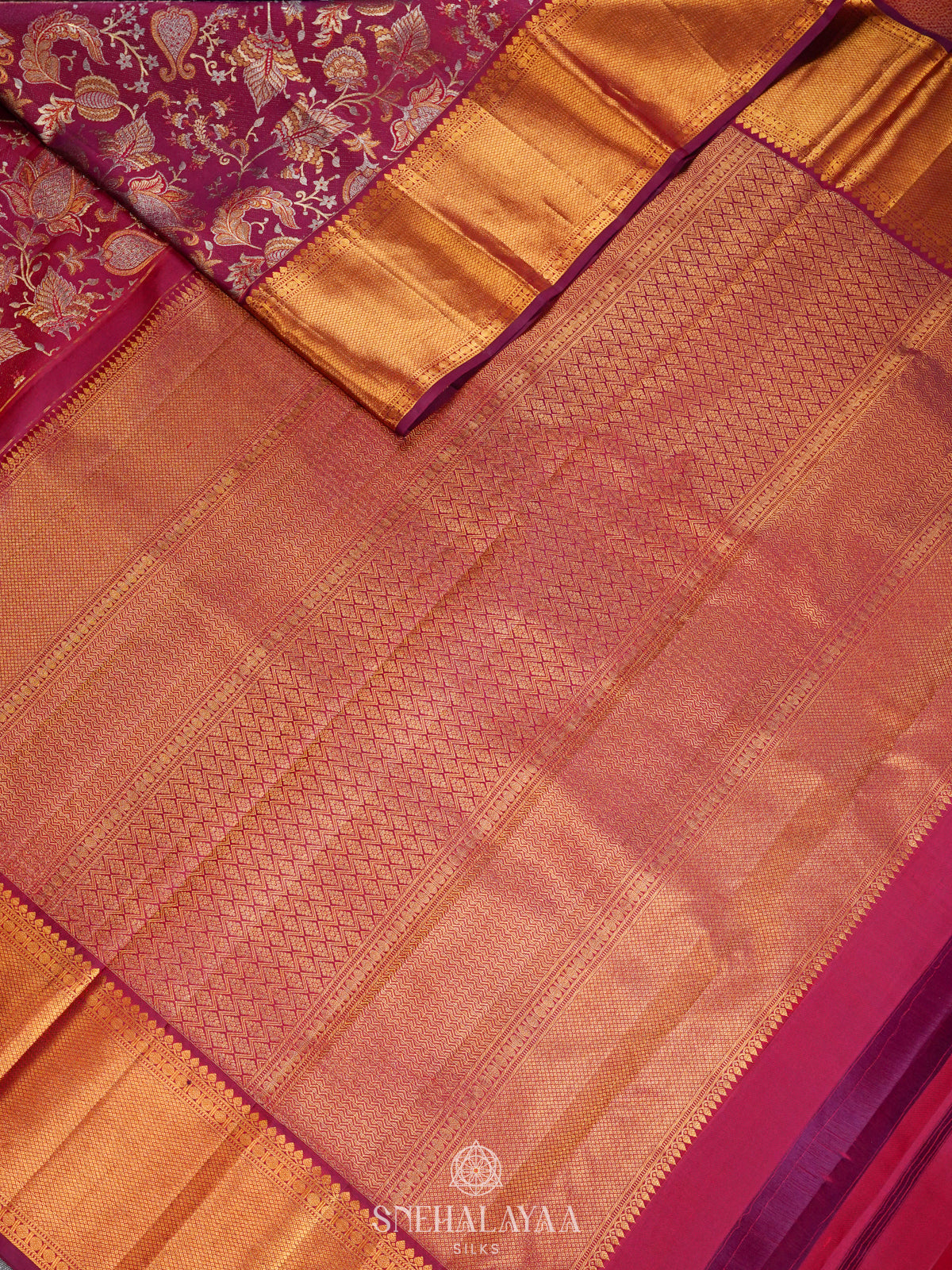 Maroon Kanjivaram Silk Saree