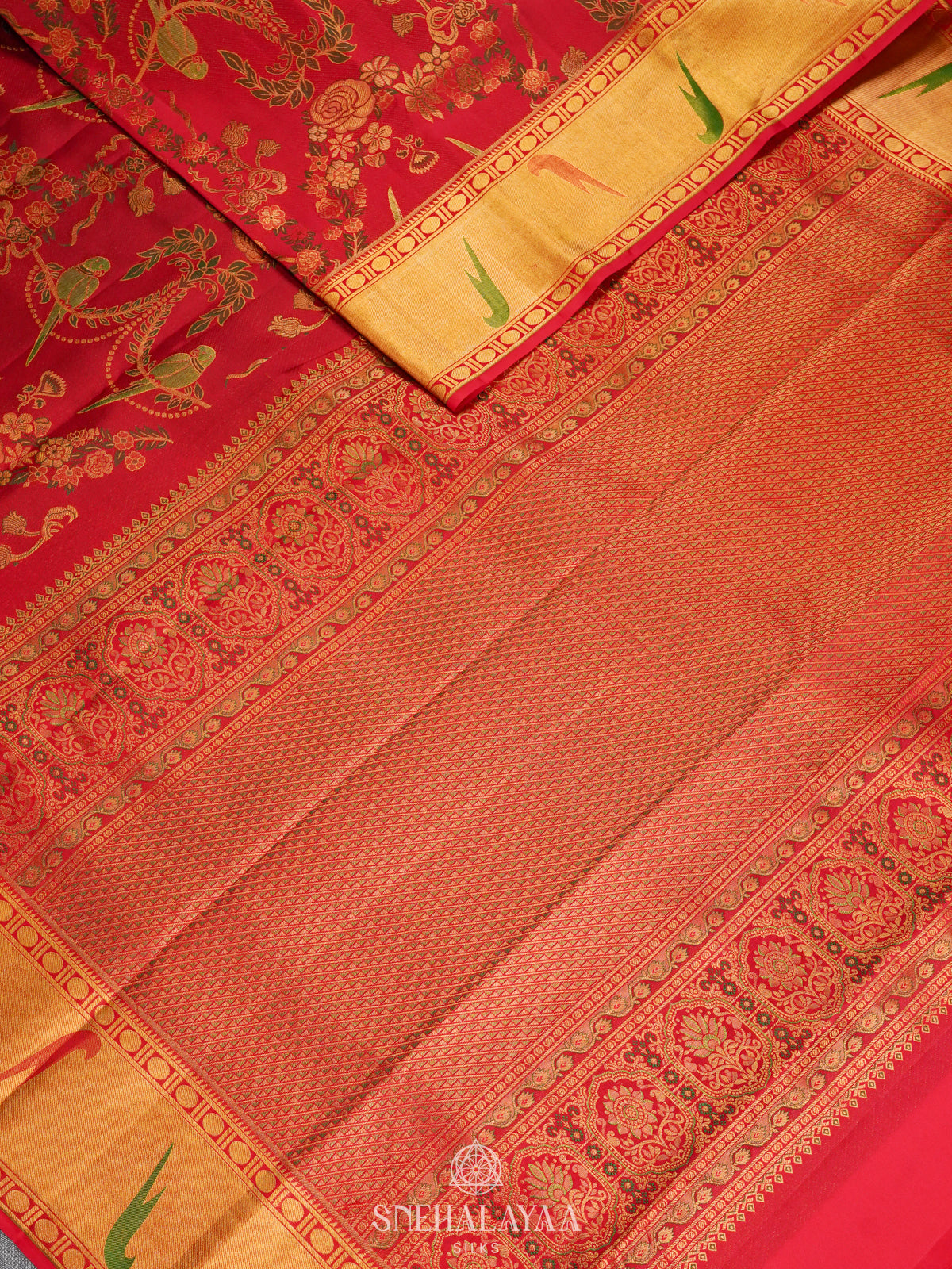 Red Kanjivaram Silk Saree