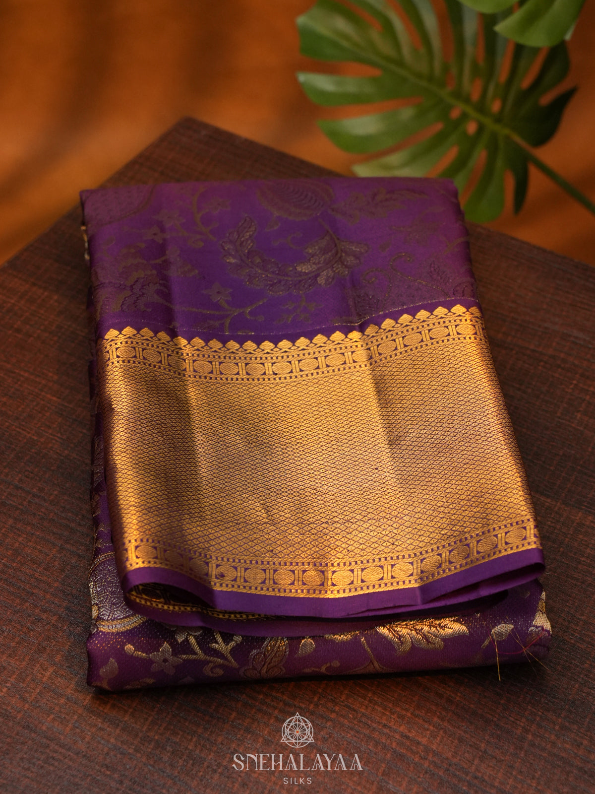 Purple Kanjivaram Silk Saree