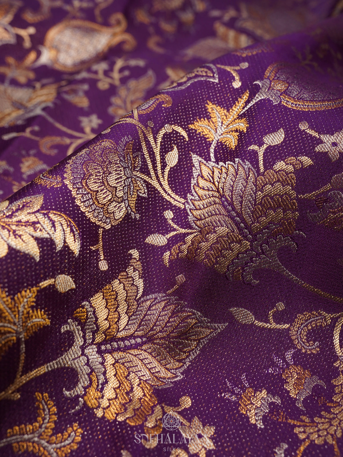 Purple Kanjivaram Silk Saree