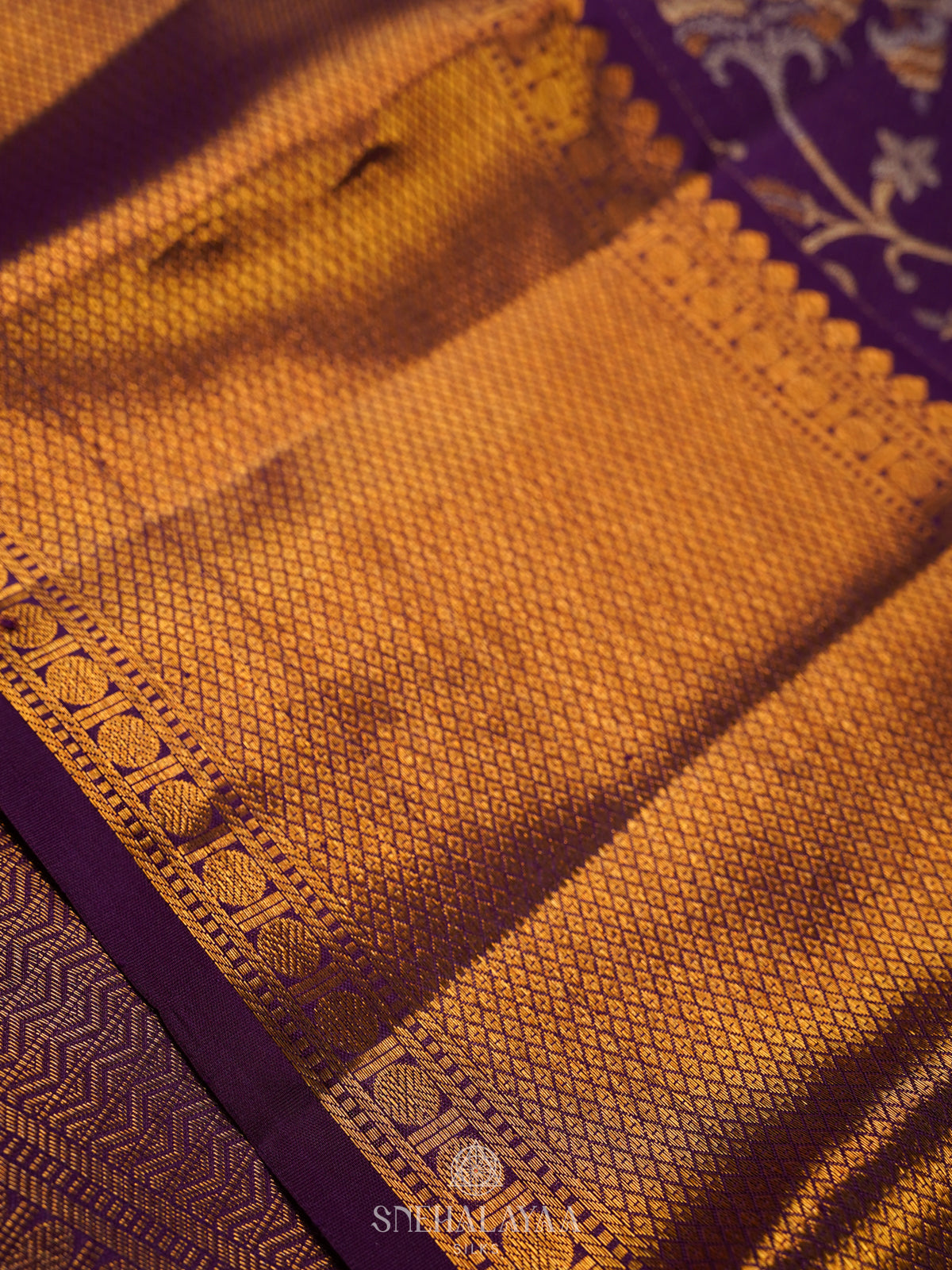 Purple Kanjivaram Silk Saree