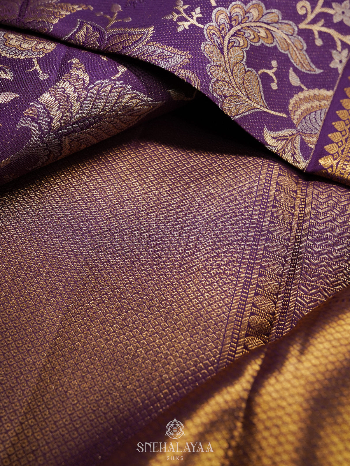 Purple Kanjivaram Silk Saree