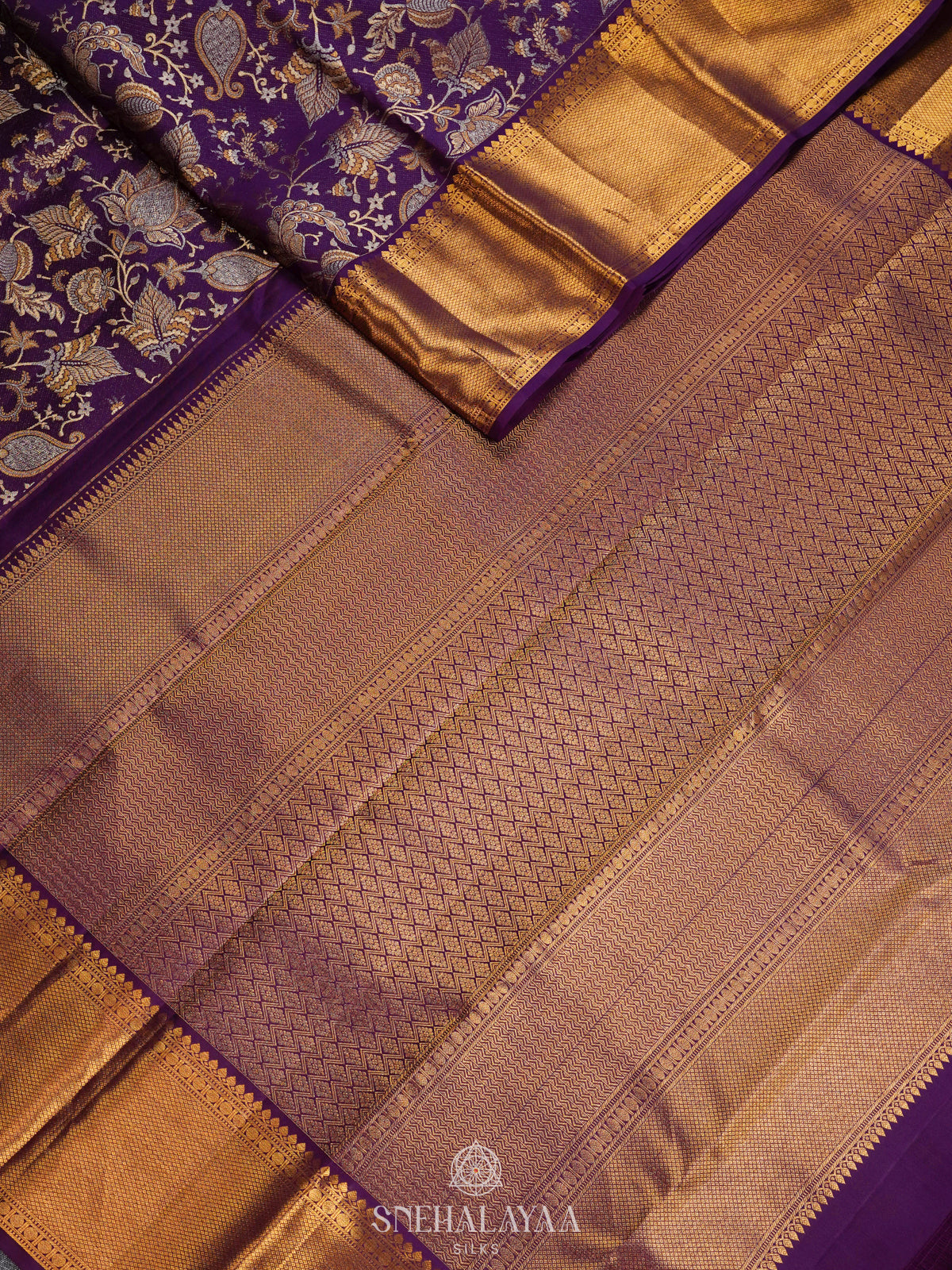 Purple Kanjivaram Silk Saree