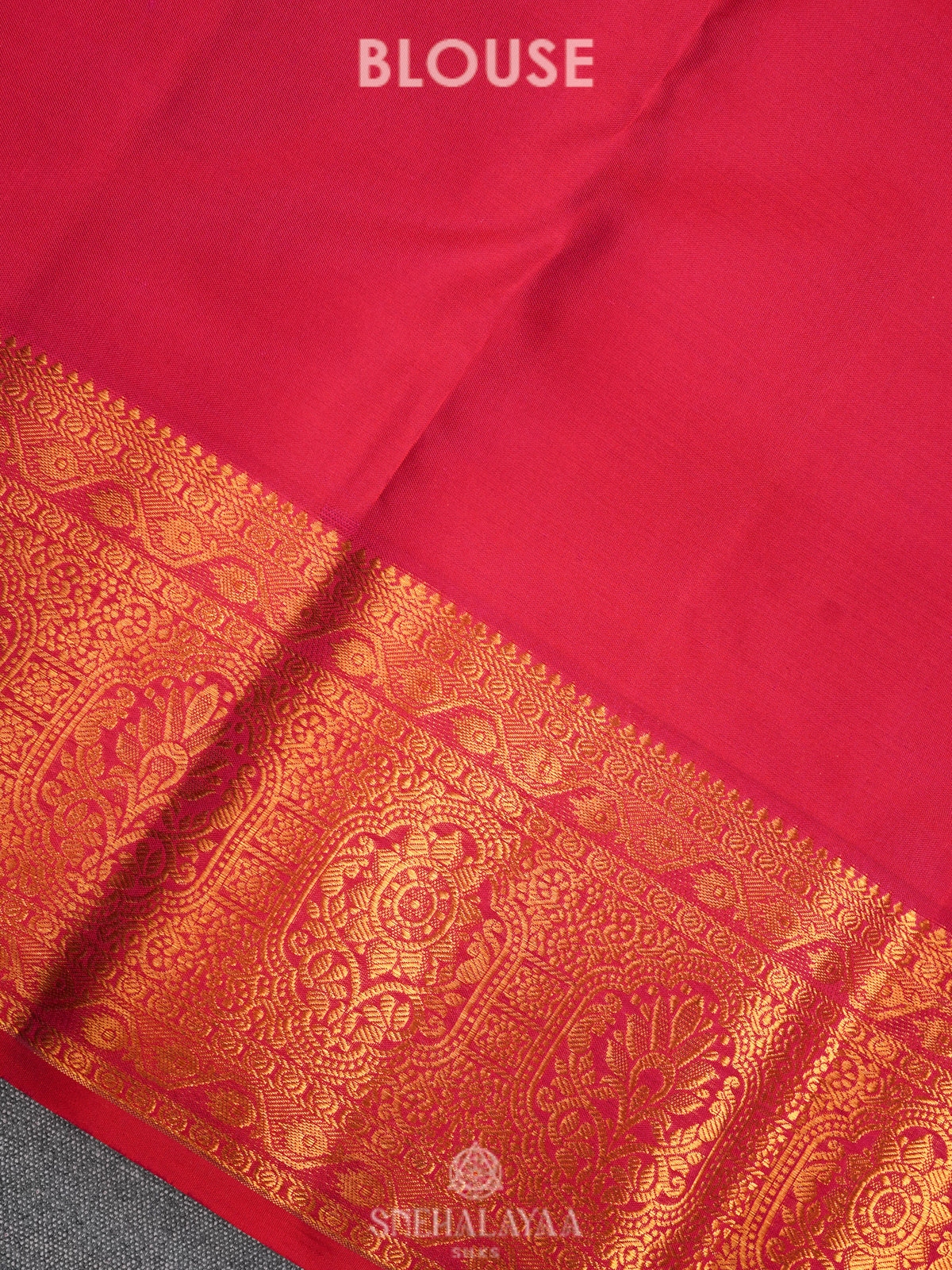 Ruby Red Kanjivaram Silk Saree